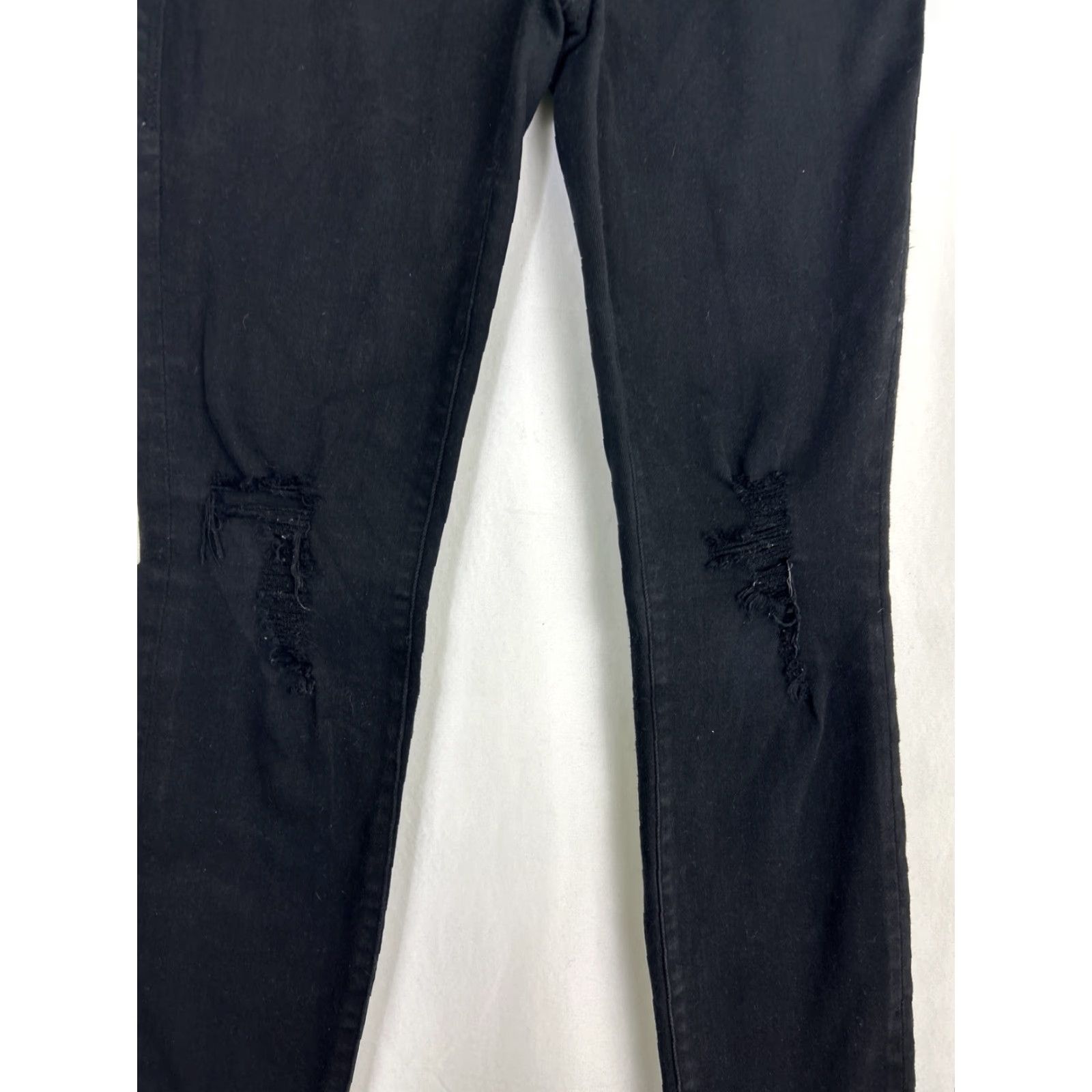 Vintage Rock And Republic Berlin Jeans Black Distressed Womens 8 29x30 Ankle Size ONE SIZE - 3 Thumbnail