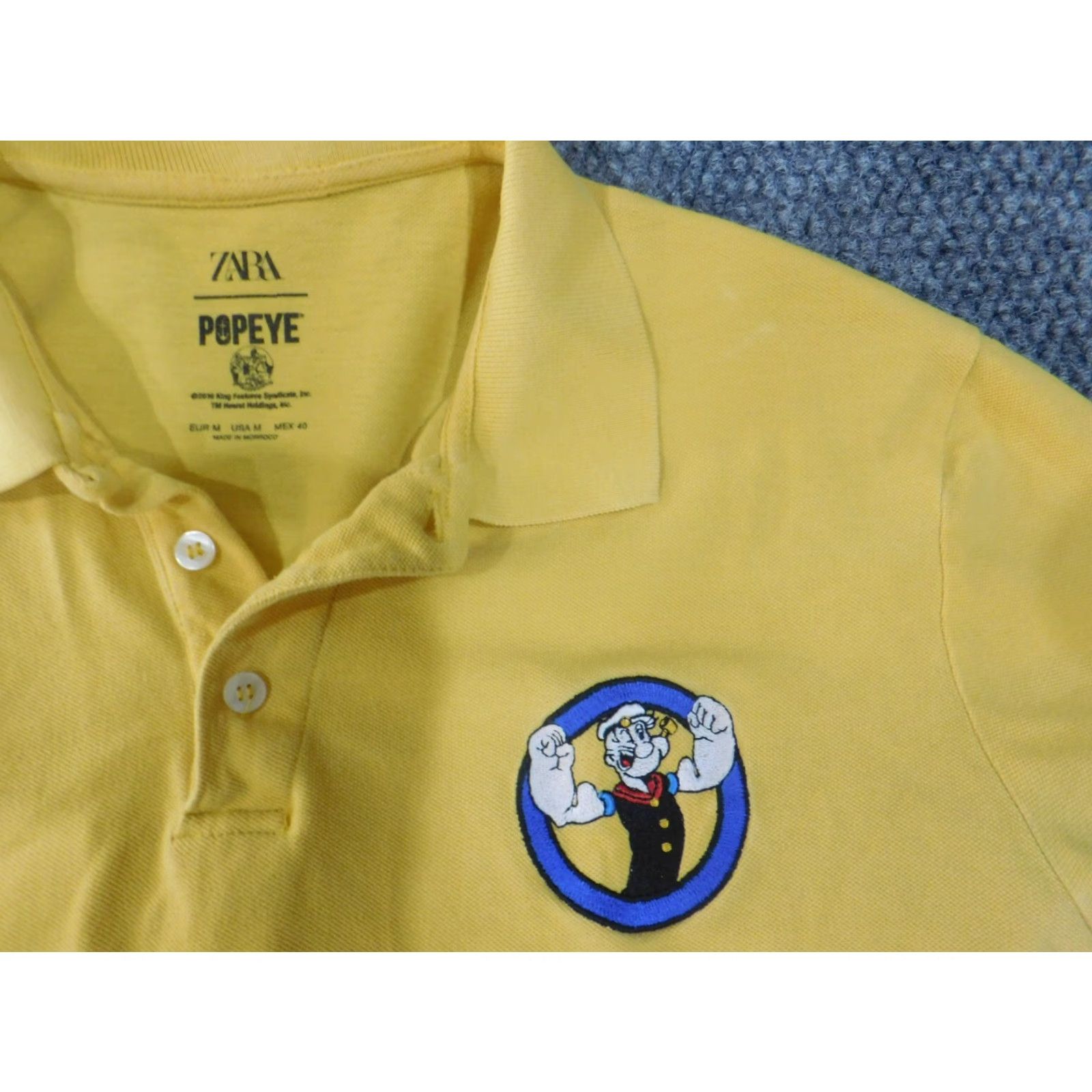 Zara Zara Polo Shirt Men M Yellow Cotton Embroidered 90s Classic Golf Casual Short Sleeve Size US M / EU 48-50 / 2 - 6 Thumbnail