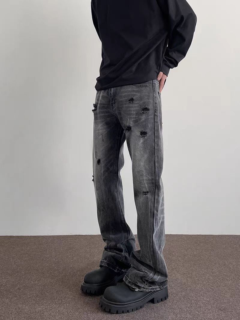 Japanese Brand × Jean Vintage ripped washed micro flare jeans Size US 34 / EU 50 - 5 Thumbnail