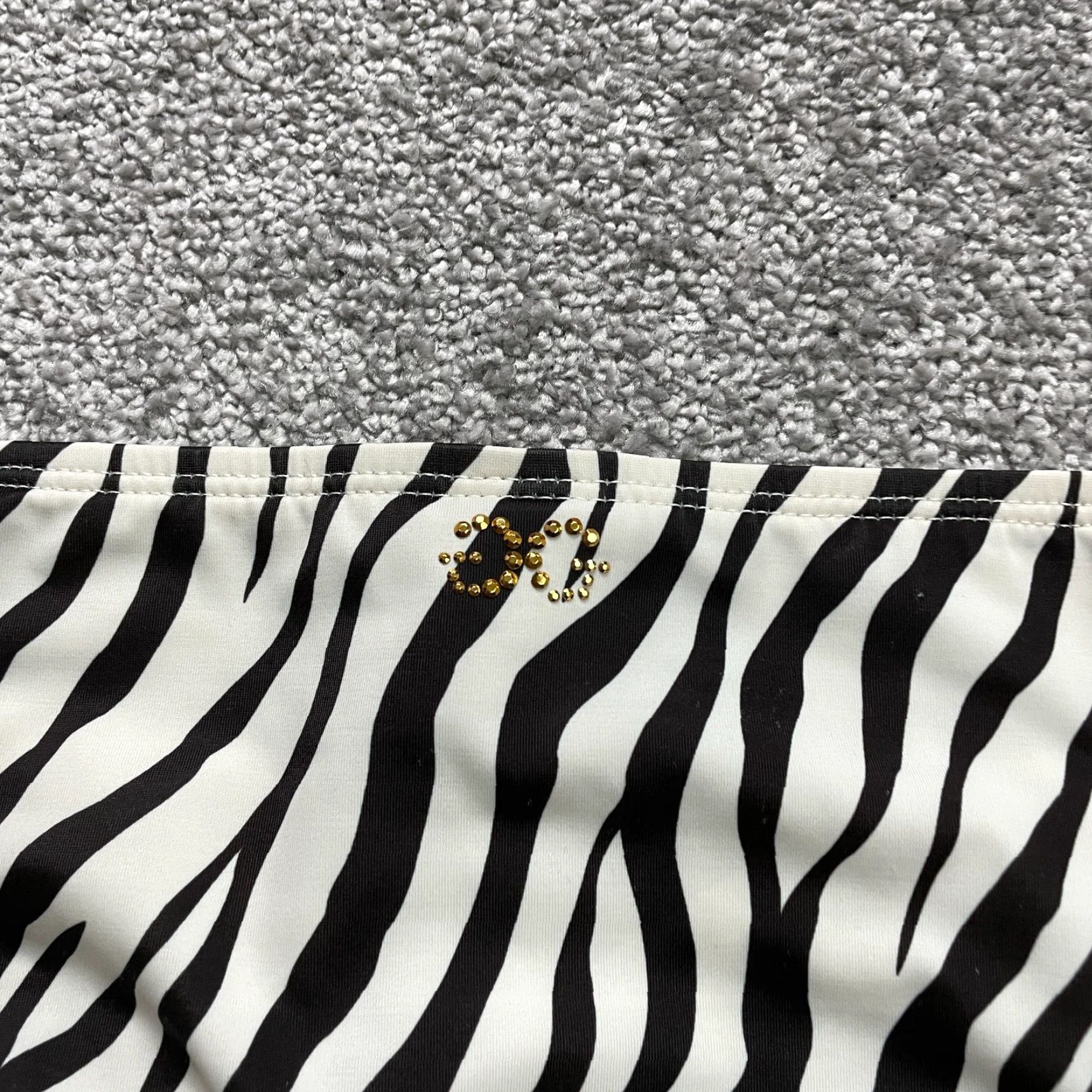 Guess GUESS USA Swimwear Bikini Bottom Women Large Multicolor Zebra Side Strap Beach Size 36" / US 14 / IT 50 - 3 Thumbnail