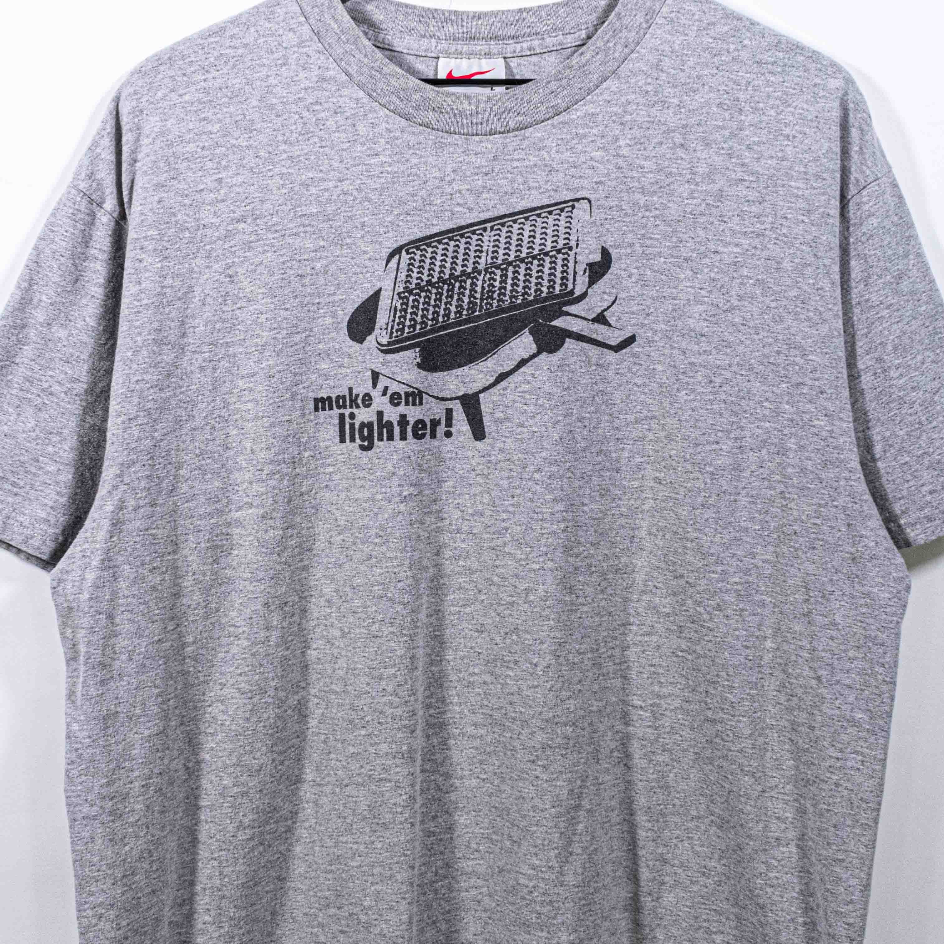 Nike Nike Cortez Waffle Trainer Make Em Lighter T-Shirt VTG 90s Size US L / EU 52-54 / 3 - 3 Thumbnail
