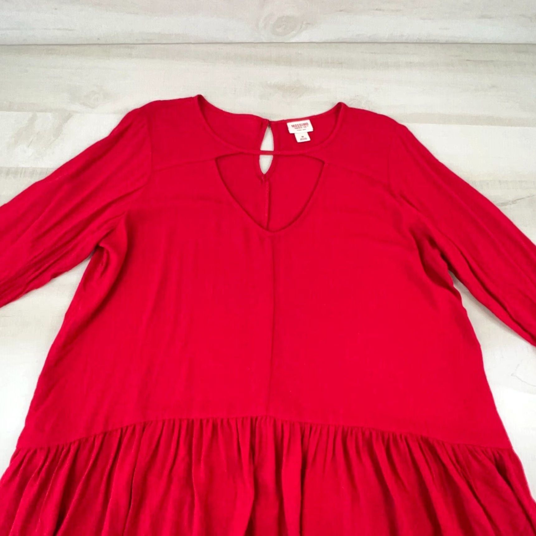 Mossimo Mossimo Women's Red Bell Sleeve Blouse Top Medium Long Sleeve Size M / US 6-8 / IT 42-44 - 2 Thumbnail