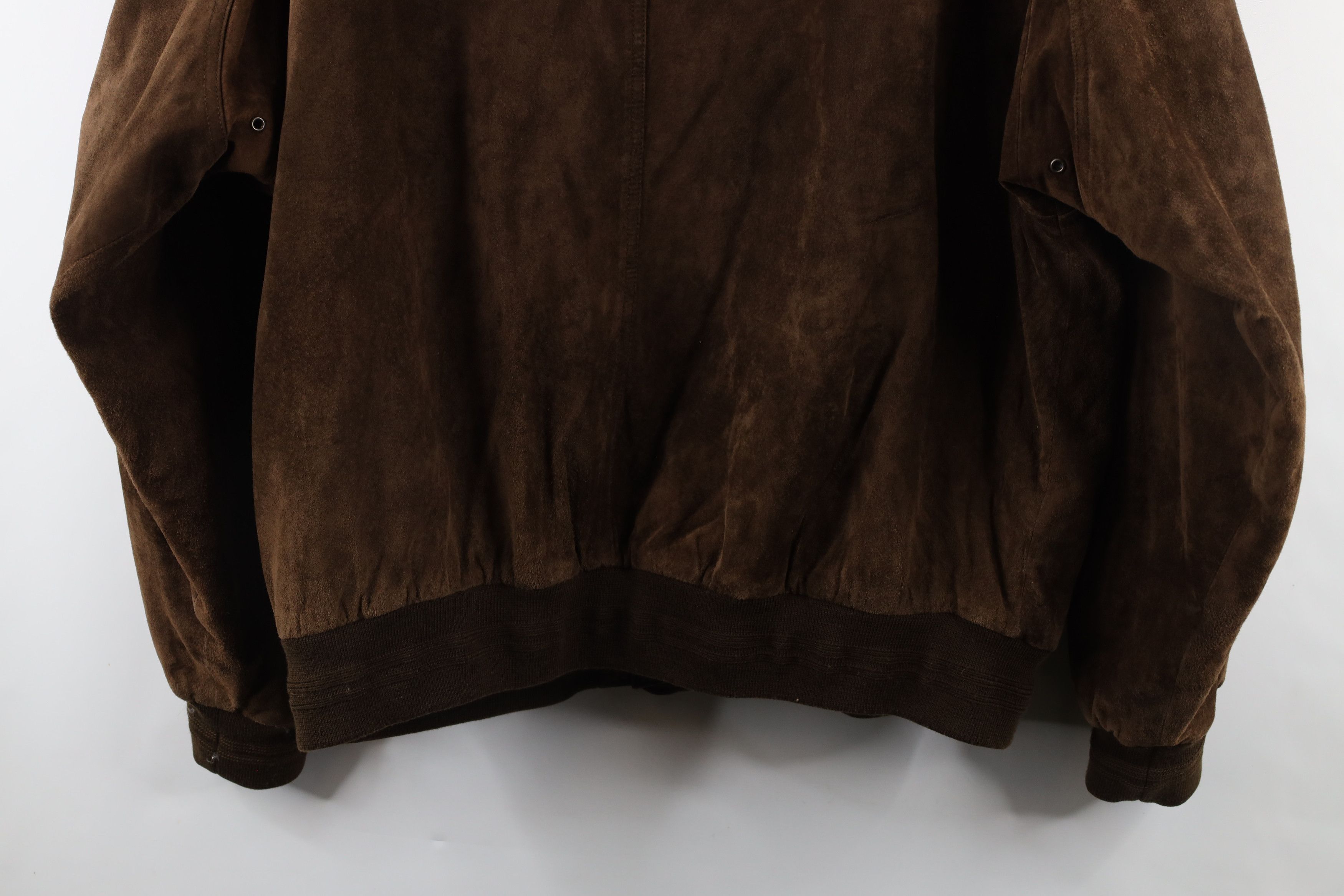 Vintage Vintage 90s Streetwear Suede Leather Flight Bomber Jacket Size US XL / EU 56 / 4 - 18 Thumbnail