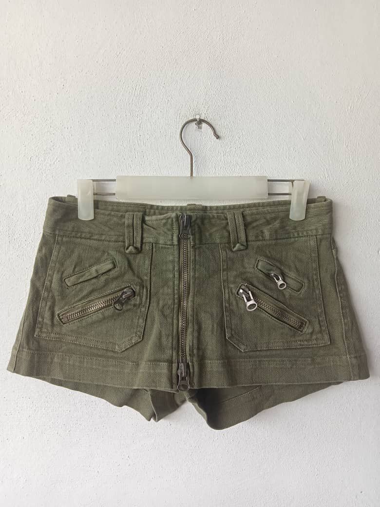 Seditionaries Japanese Brand Multizipper Pocket Short Jeans Size 29" - 1 Thumbnail
