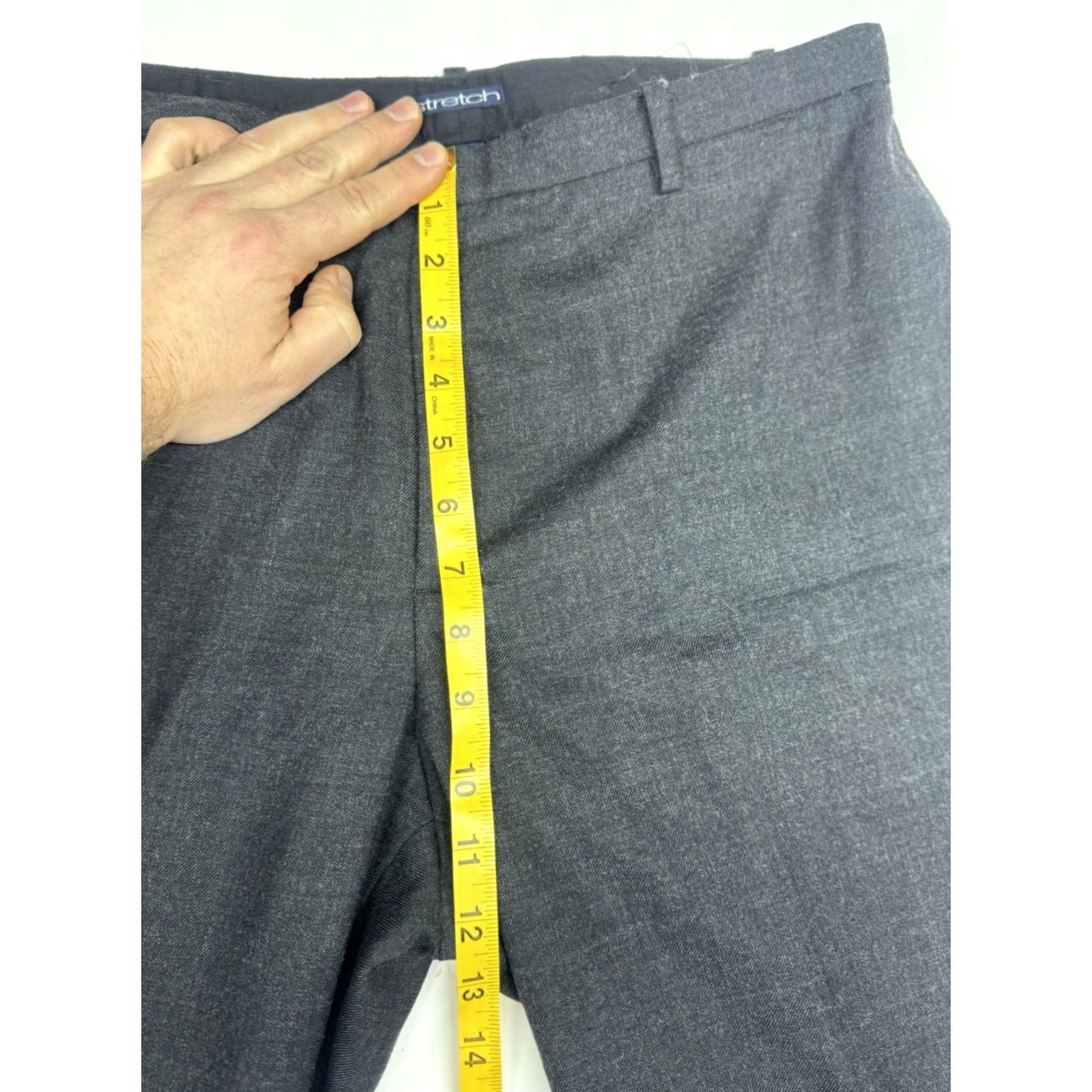Gap GAP Wool Wide-Leg Pants Black 12 Classic Office Work Dress Pants Wool Blend Spandex Flat Front High Rise Pockets Lined Zipper Button Size 34" / US 12 / IT 48 - 7 Thumbnail
