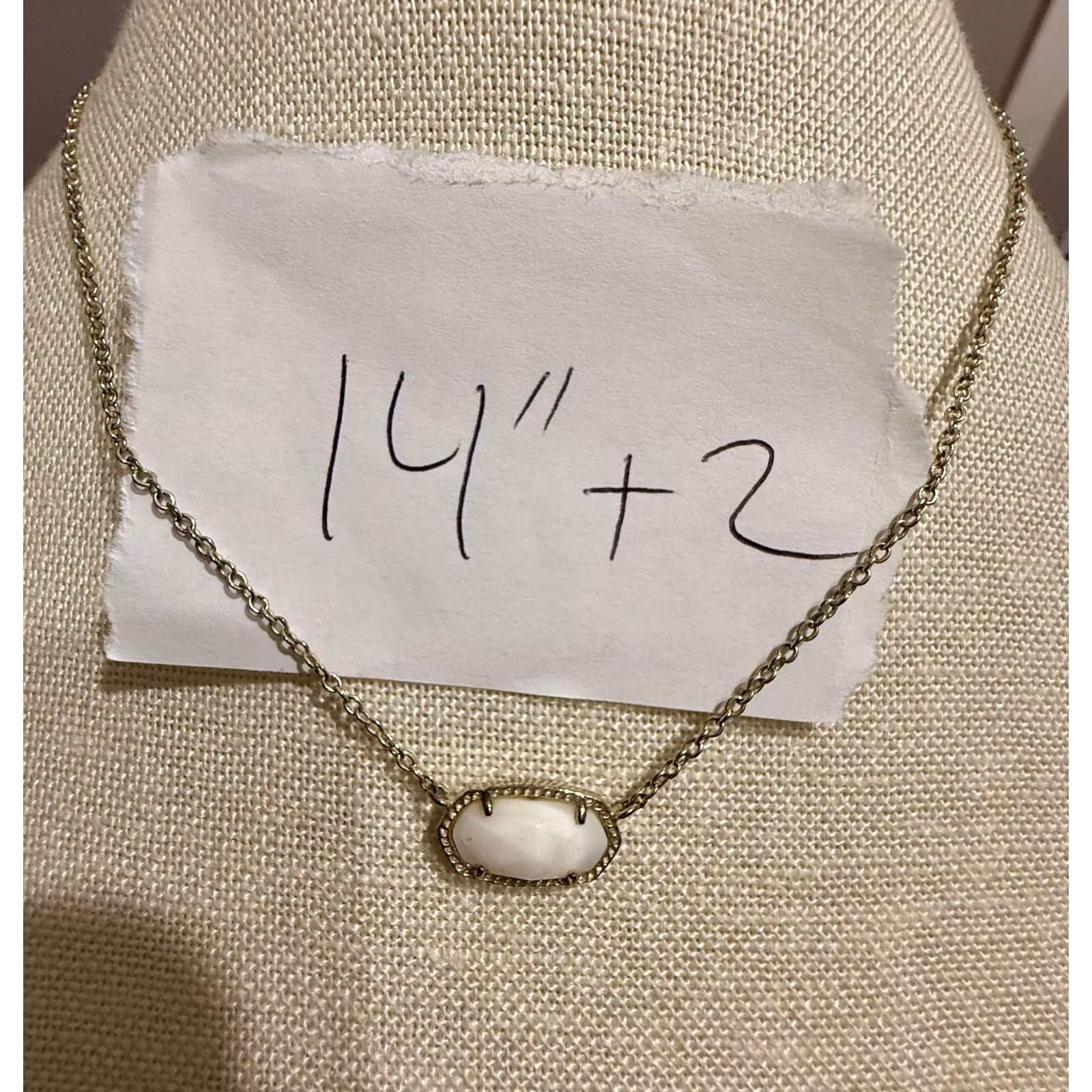 Kendra Scott Authentic Kendra Scott White Stone Necklace Gold Tone Signed Size ONE SIZE - 2 Thumbnail