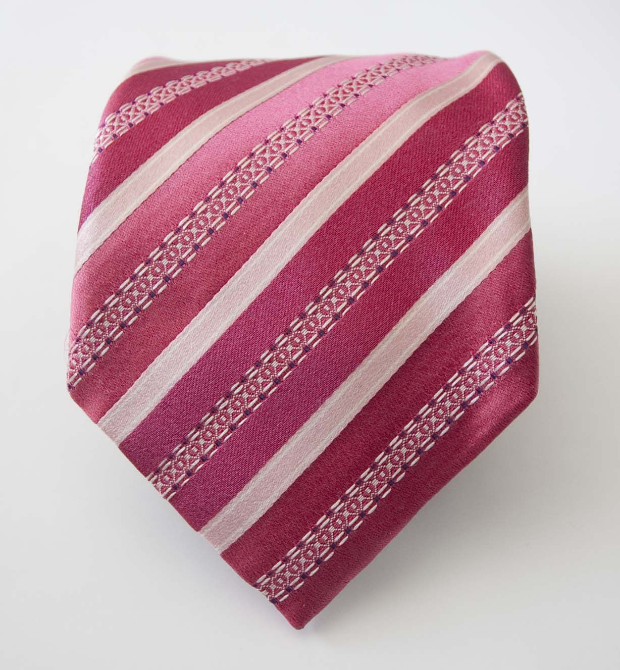 Canali Canali Tie 100% Silk Made in Italy Pink Size ONE SIZE - 1 Thumbnail