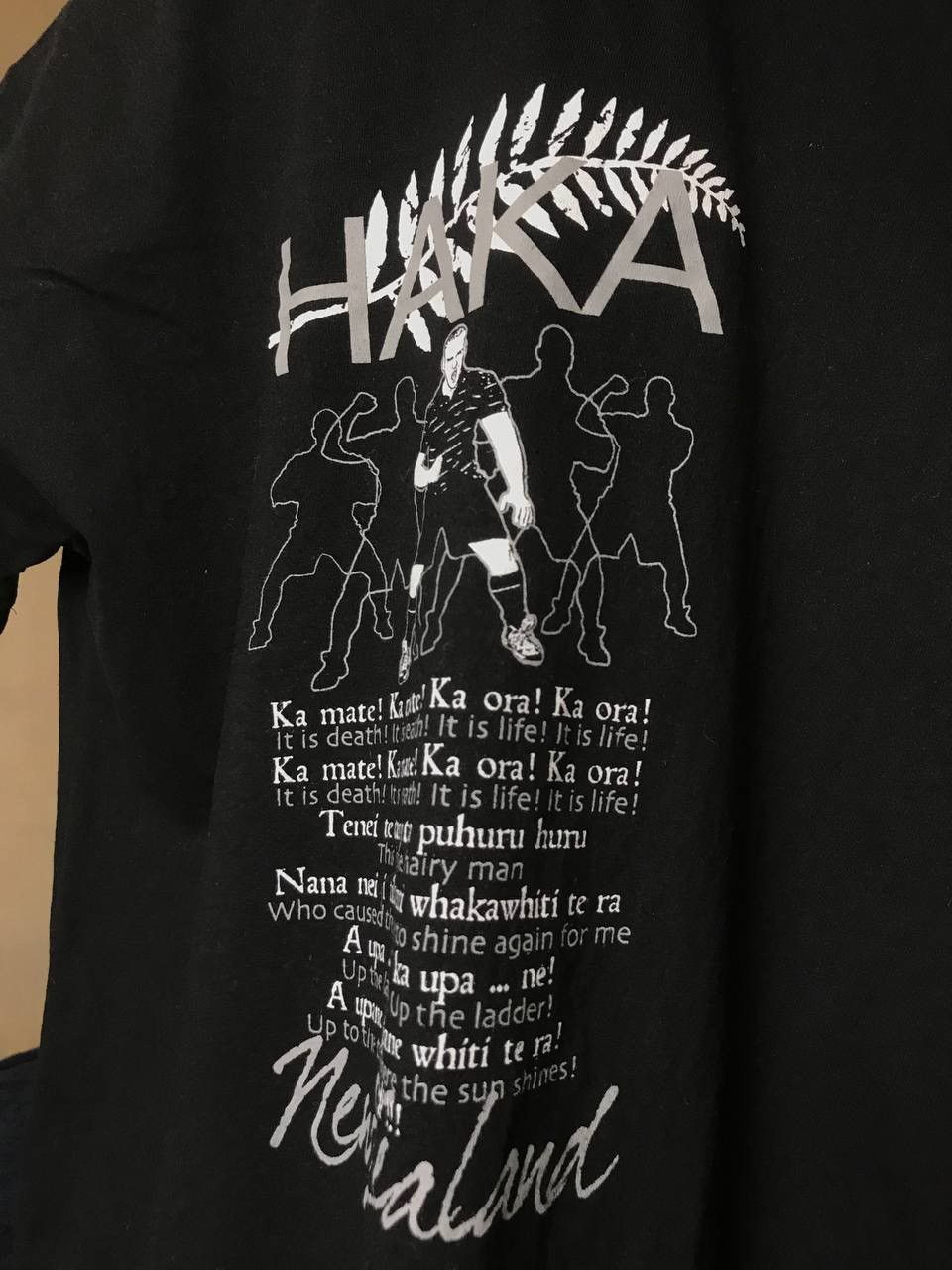 All Blacks 🔥 New Zealand Allblacks Rugby Haka Song A448 T Shirt Vintage Size US M / EU 48-50 / 2 - 7 Thumbnail