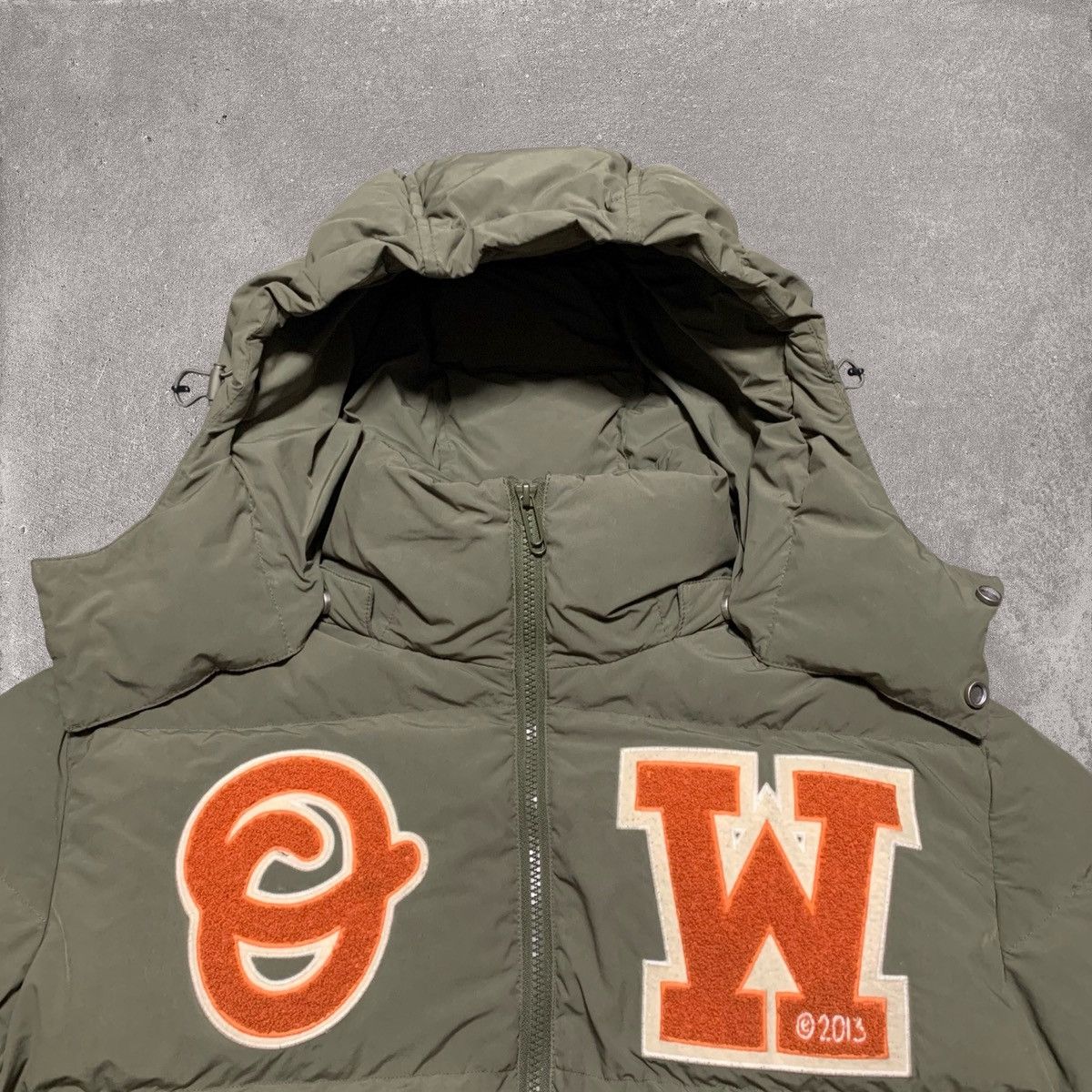 Off-White Off White Medium Puffer Logo Patch Army Green Jacket Virgil Size US M / EU 48-50 / 2 - 4 Thumbnail