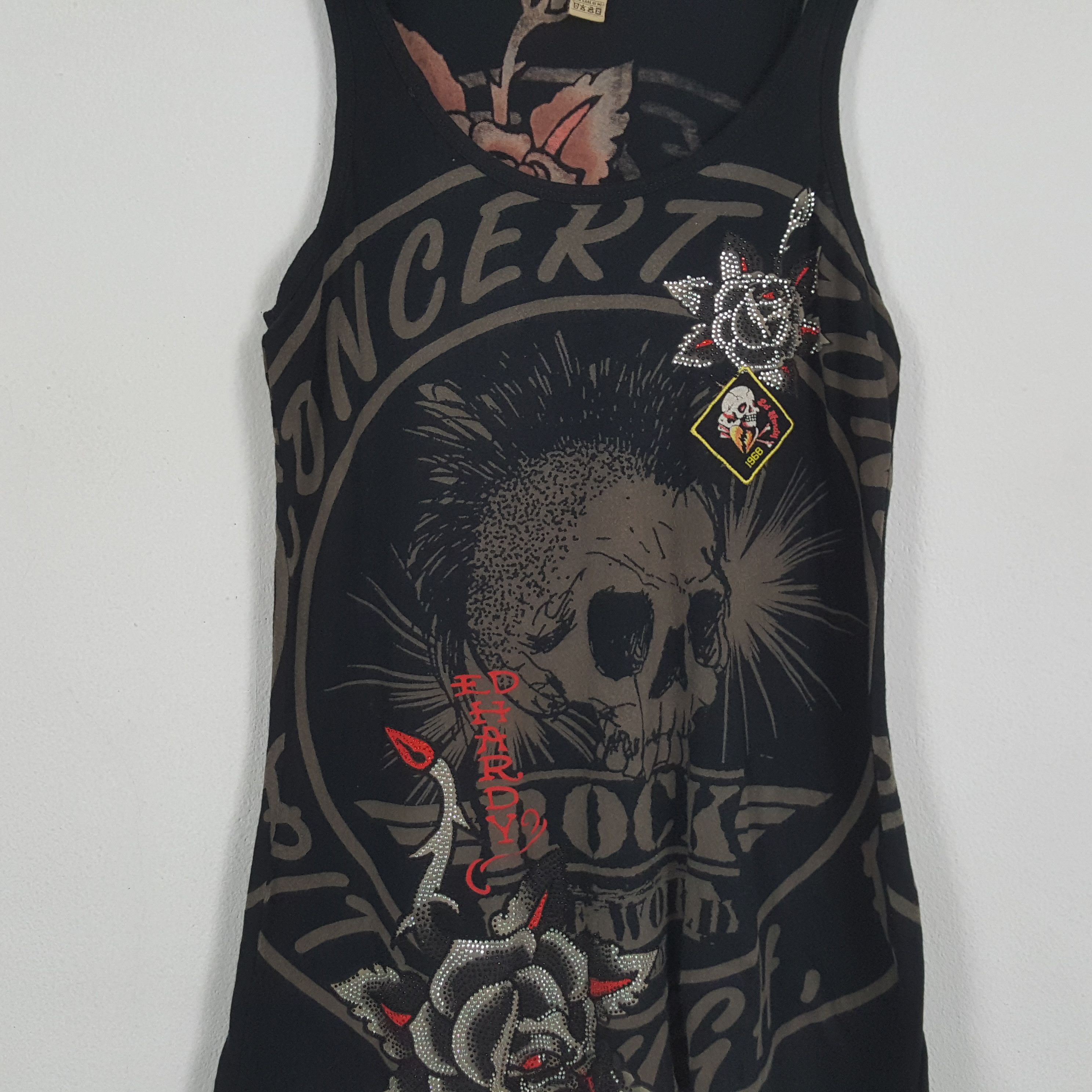 Christian Audigier × Ed Hardy × Vintage Vintage ED-HARDY by CHRISTIAN AUDIGIER Designer Tank Top Size US XS / EU 42 / 0 - 2 Thumbnail