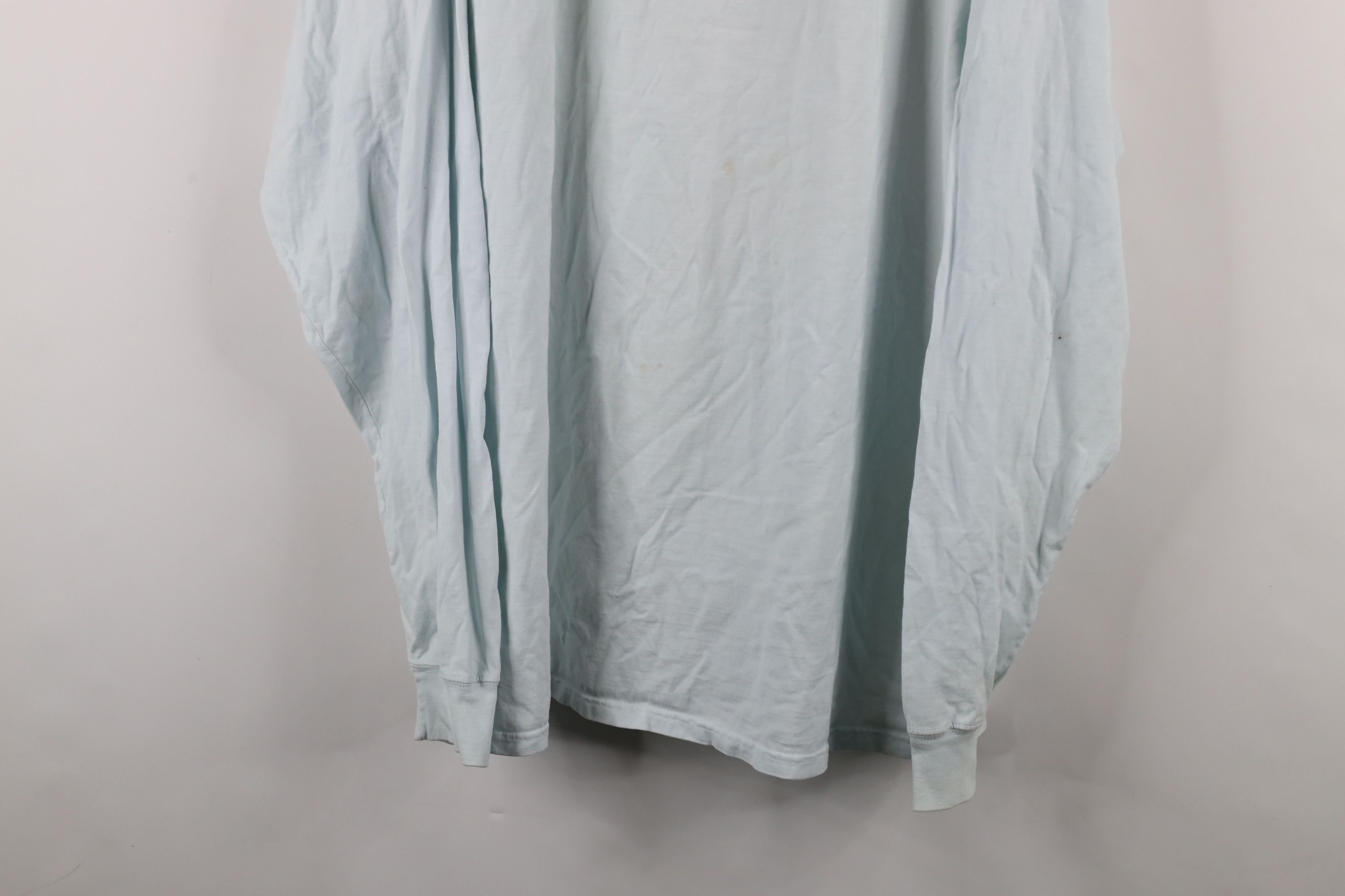 Vintage Vintage 90s Streetwear Long Sleeve T-Shirt Light Blue Size US XXL / EU 58 / 5 - 3 Thumbnail