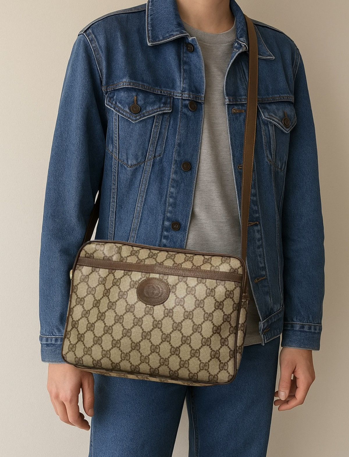 Gucci Vintage Gucci GG Supreme Crossbody |Coated Canvas & Leather Size ONE SIZE - 5 Thumbnail