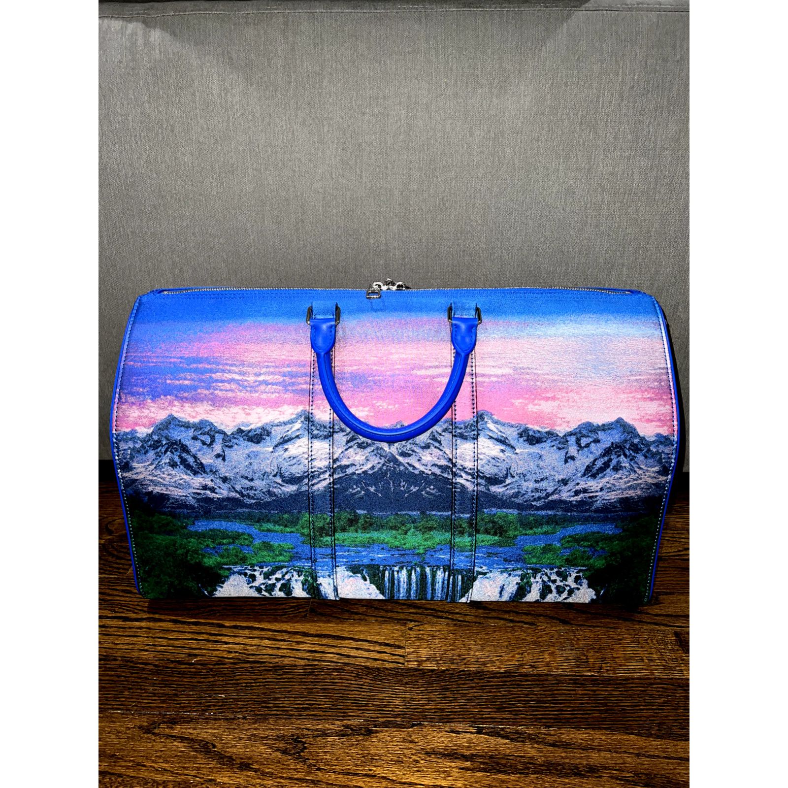 Louis Vuitton Louis Vuitton Keepall Virgil Blue Weekend Travel Bag Size ONE SIZE - 6 Thumbnail