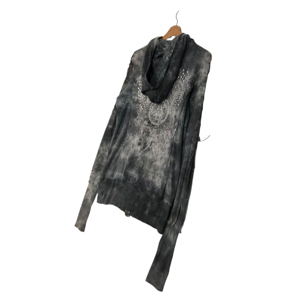 Vintage 🔥DISTRESSED PUNK BIKER ZIPPER JACKET MOON ACID WASH STYLE Size US M / EU 48-50 / 2 - 12 Thumbnail