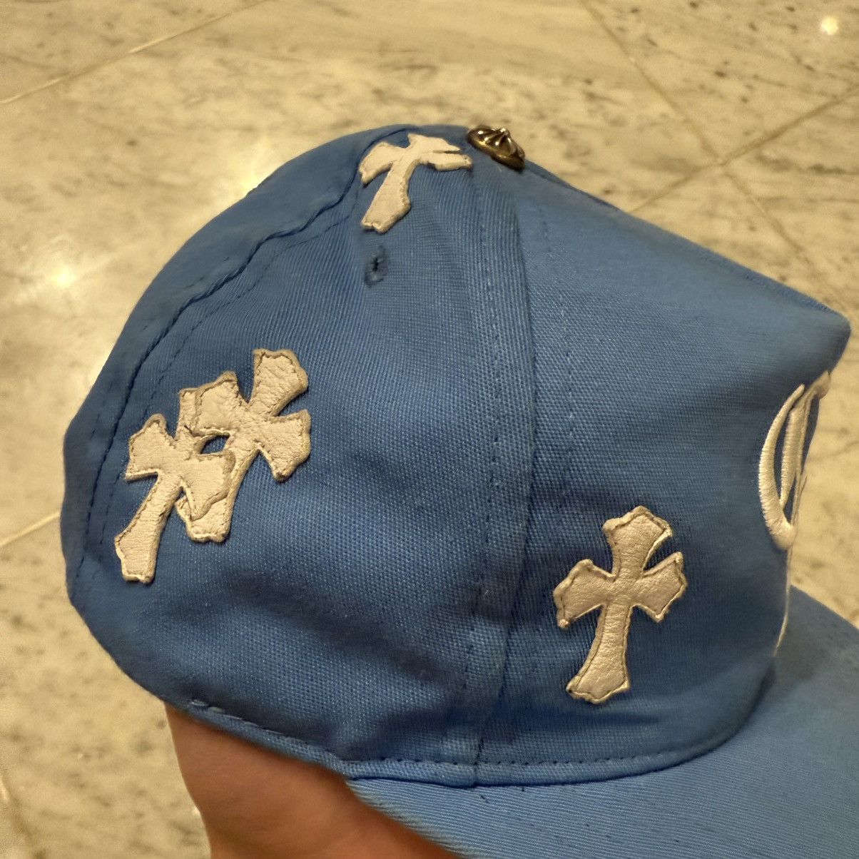 Chrome Hearts RARE Chrome Hearts Baby Blue Patch Crosses St Barth snapback Size ONE SIZE - 3 Thumbnail