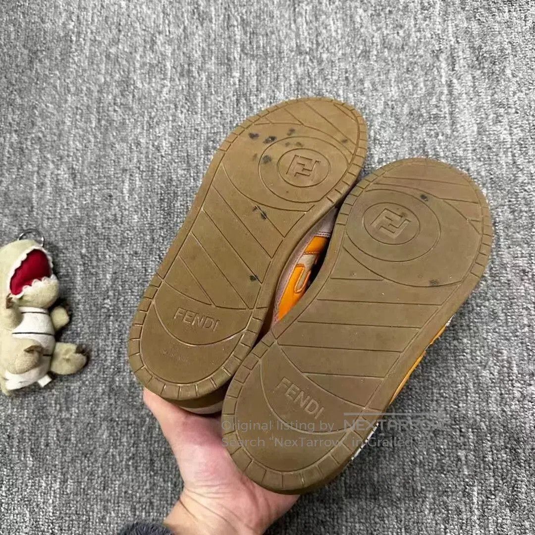 Fendi Fendi FF Logo Pink Orange Sneakers. Size US 8.5 / IT 38.5 - 6 Thumbnail
