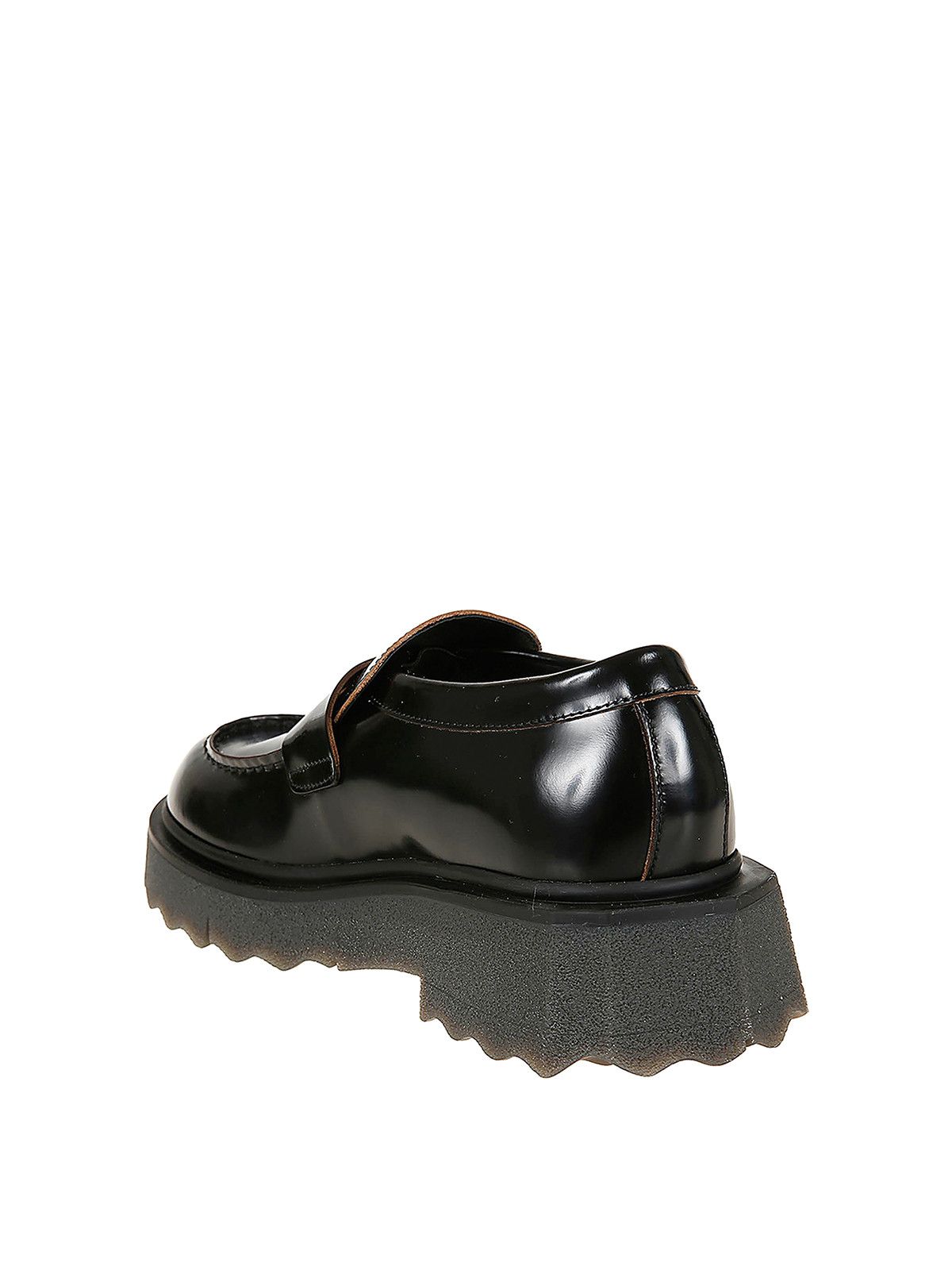 Off-White o1gr1nt0125 Calf Sponge Loafers in Black Size US 8 / IT 38 - 3 Thumbnail
