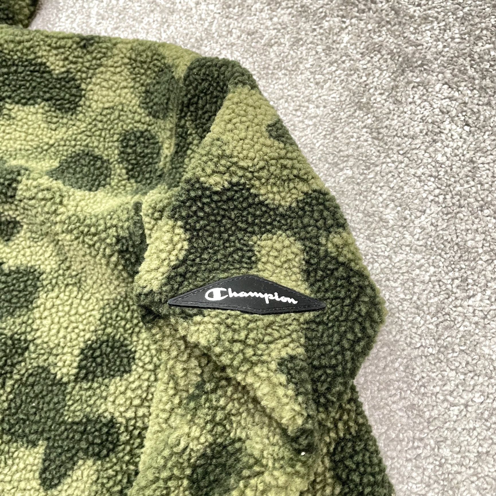 Champion Champion Hoodie Men Medium Green Camouflage Fleece Sherpa Pullover All Seasons Jacket? Size US M / EU 48-50 / 2 - 3 Thumbnail