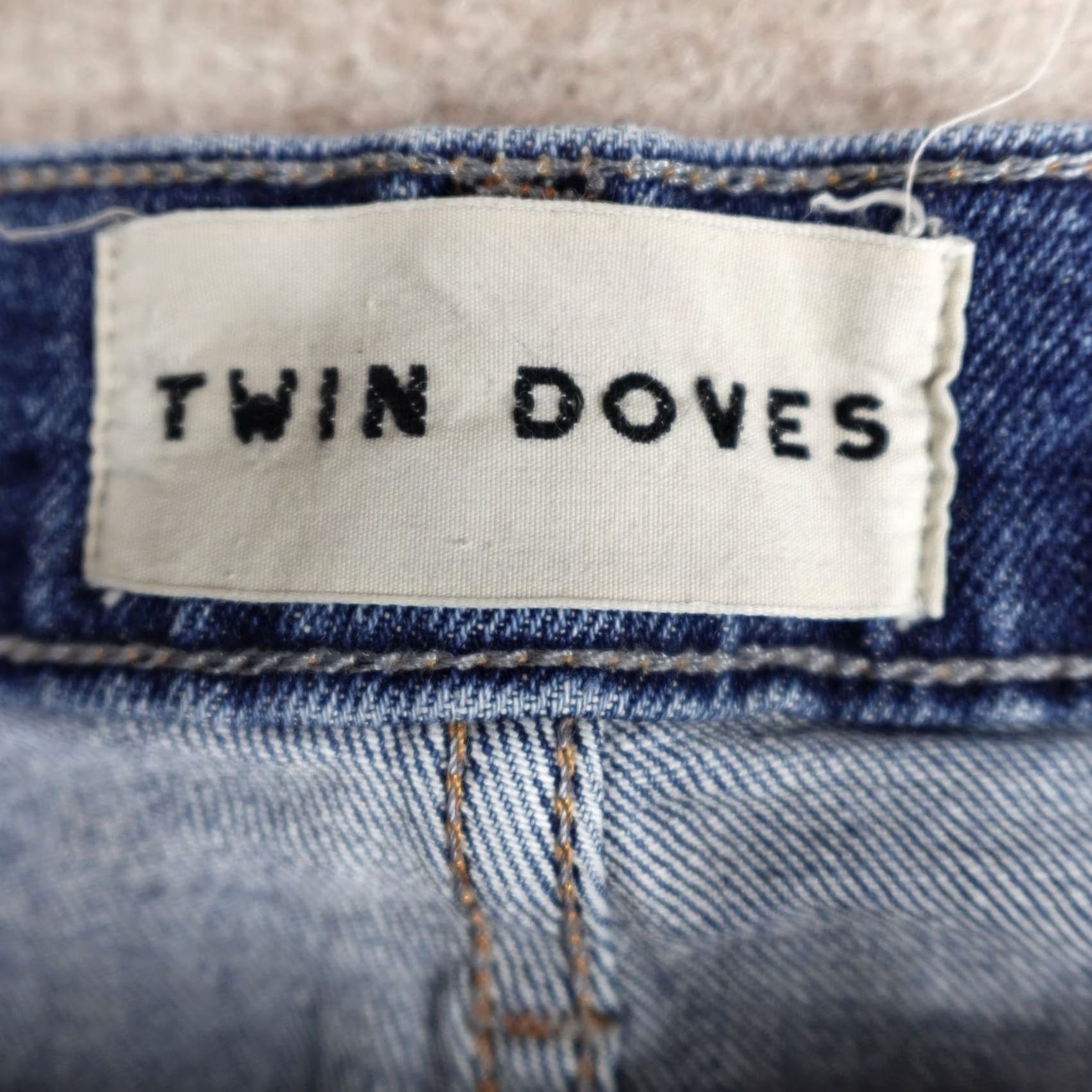 Vintage EMERSON FRY Twin Doves Jeans 32 Blue Tower High Pencil Made in USA Womens Size 24" / US 00 / IT 34 - 3 Thumbnail