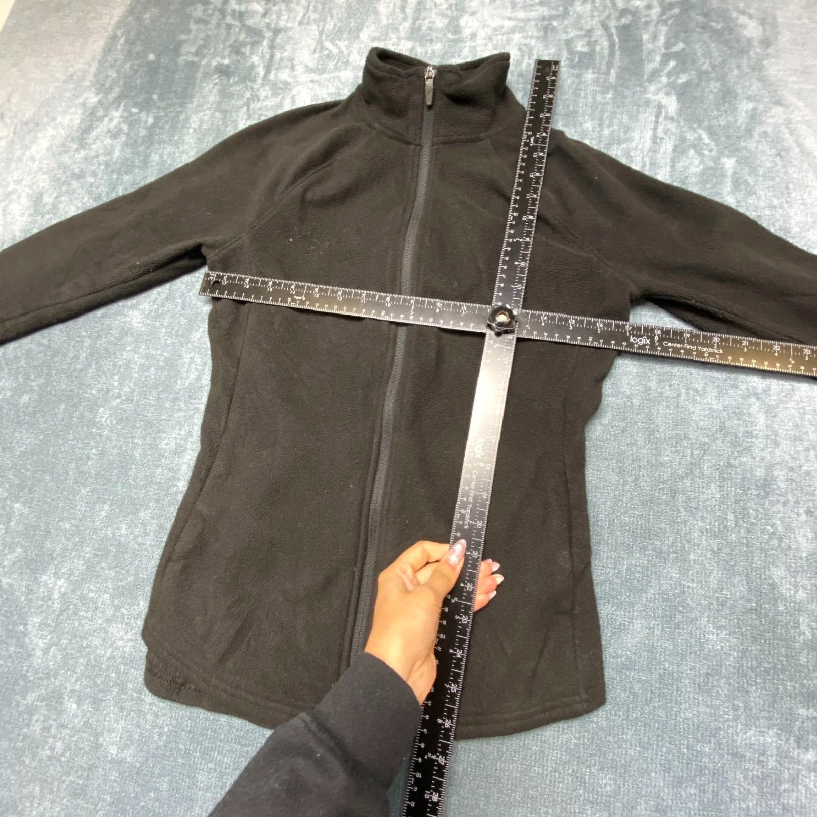 Old Navy Old Navy Active Jacket Women Small Black Fleece Full Zip Mock Neck Raglan Sleeve Size S / US 4 / IT 40 - 6 Thumbnail