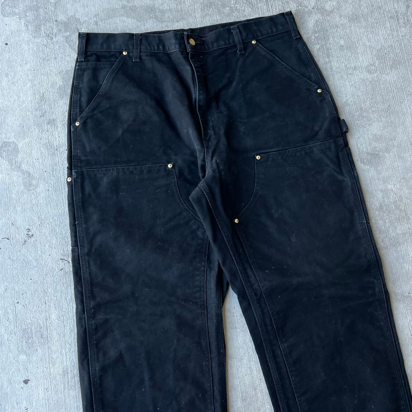Carhartt × Vintage Carhartt black double knee work wear carpenter pants Size US 36 / EU 52 - 2 Thumbnail
