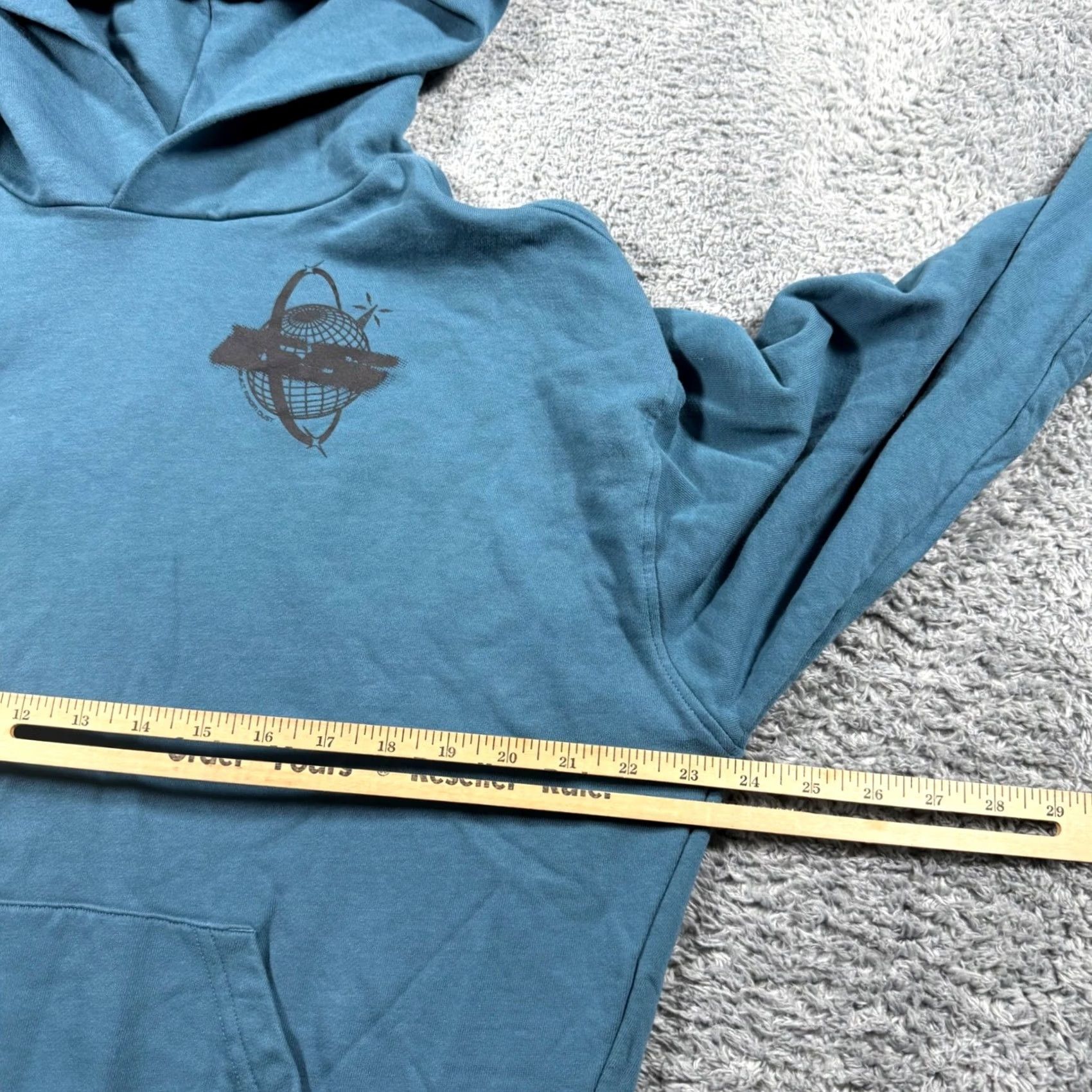Gymshark Gymshark Hoodie Teal Blue Oversized XS Self Improvement Lifting Graphic Size US XS / EU 42 / 0 - 7 Thumbnail