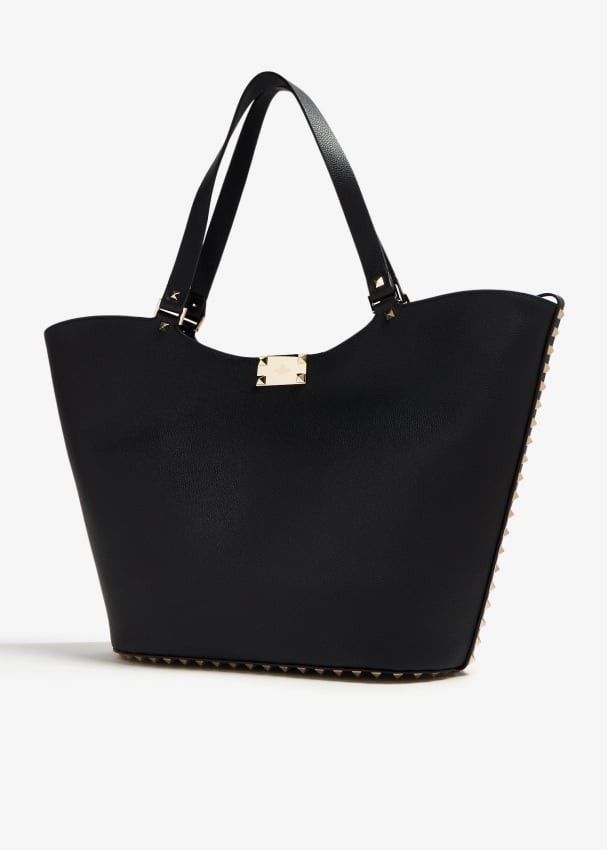 Valentino o1s22i1n0924 Size: OS / Rockstud Tote Bag in Black Size ONE SIZE - 4 Thumbnail