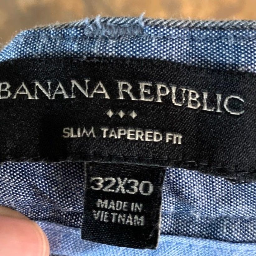 Banana Republic Banana Republic Pants Blue Pinstripe Slim Tapered Fit Stretch 32x30 Mens Casual Workwear Dress Pants Slim Tapered Blue Pinstripe 32x30 Mens Size US 32 / EU 48 - 4 Thumbnail