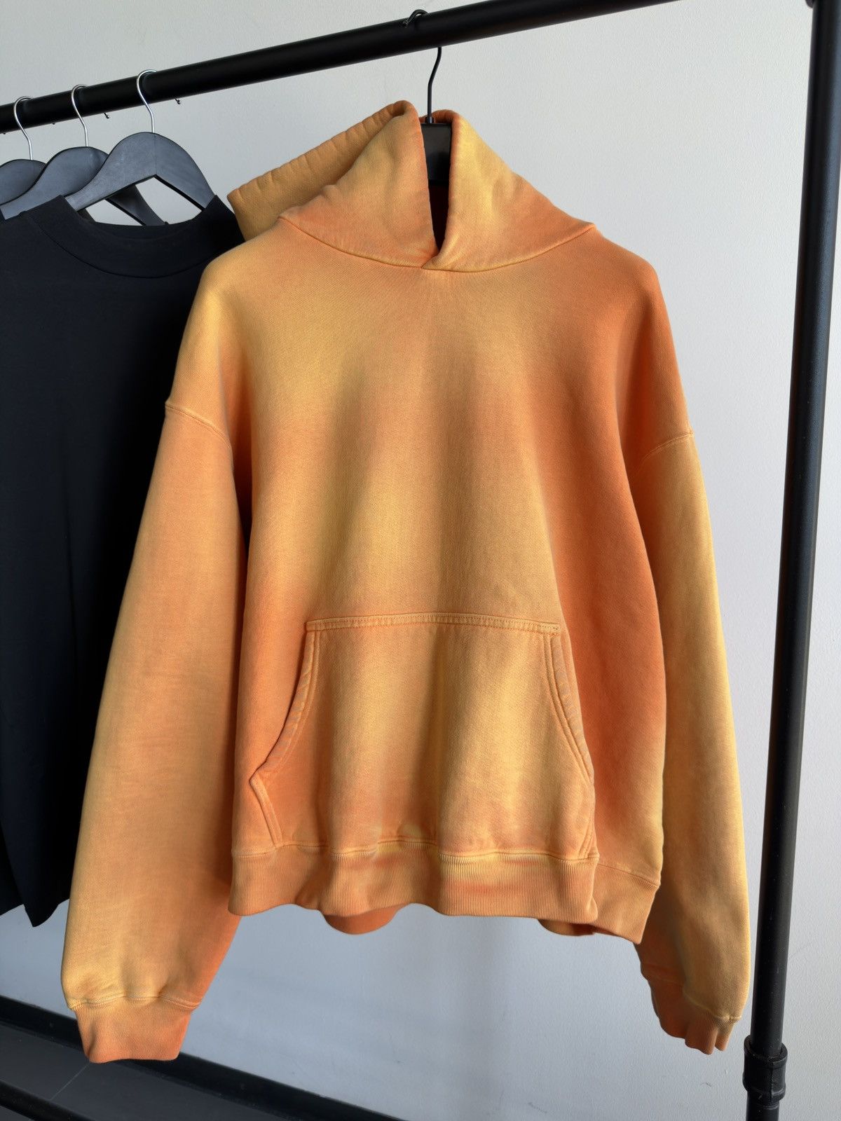 Bare Knuckles Bare Knuckles Sorbet Sunset Orange Boxy Cropped Hoodie ...