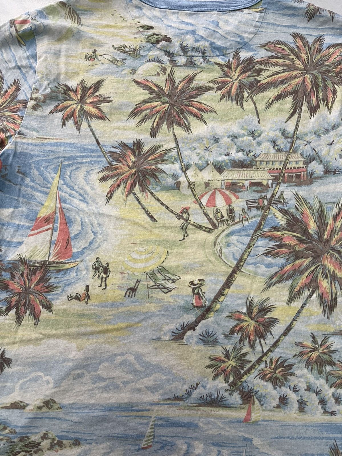 Polo Ralph Lauren POLO RALPH LAUREN TROPICAL PRINT COTTON TEE VERY RARE Size US L / EU 52-54 / 3 - 10 Thumbnail