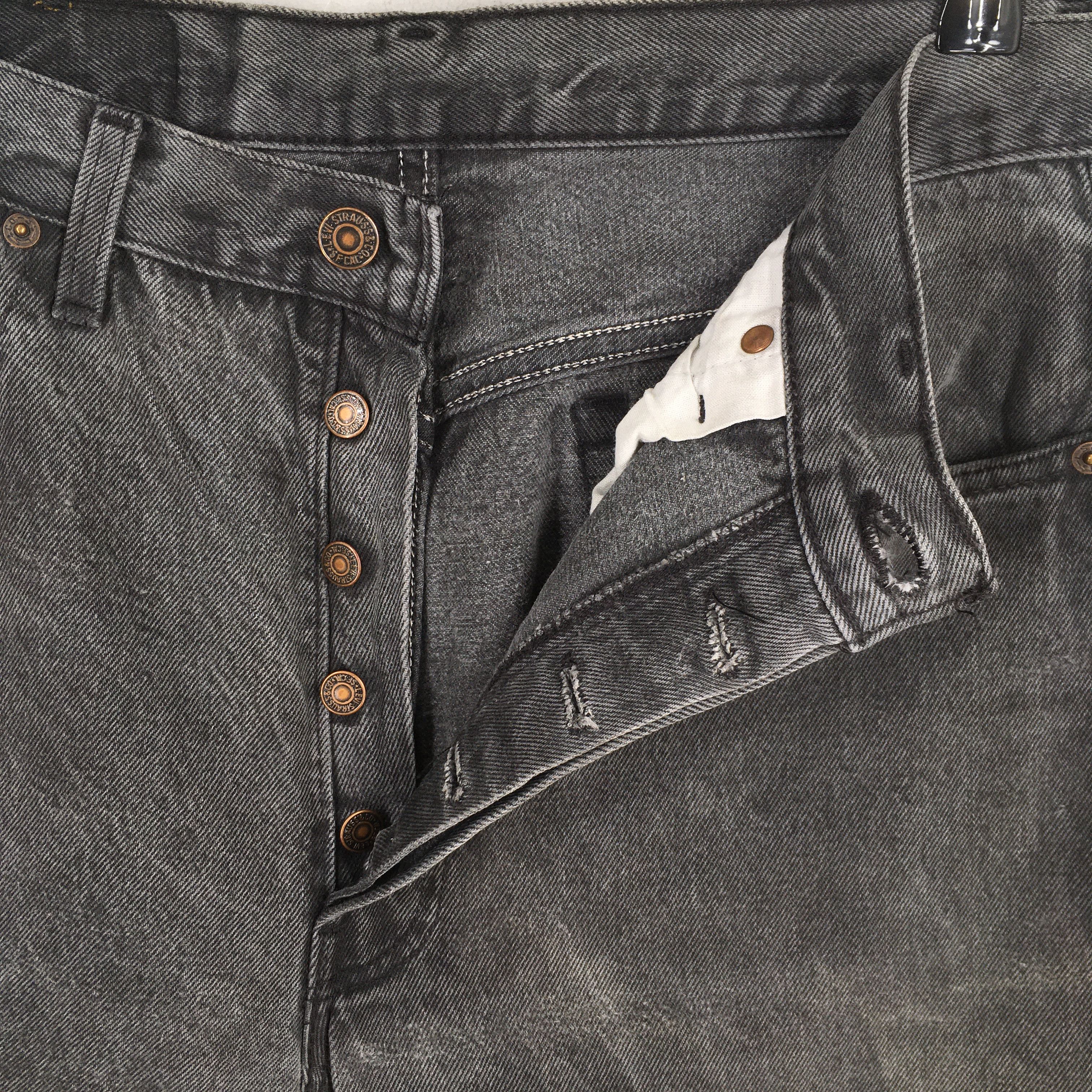 Levi's Size 29x28.5 Vintage 90s Levi's 501 Black Jeans S1051 Size US 29 - 6 Thumbnail