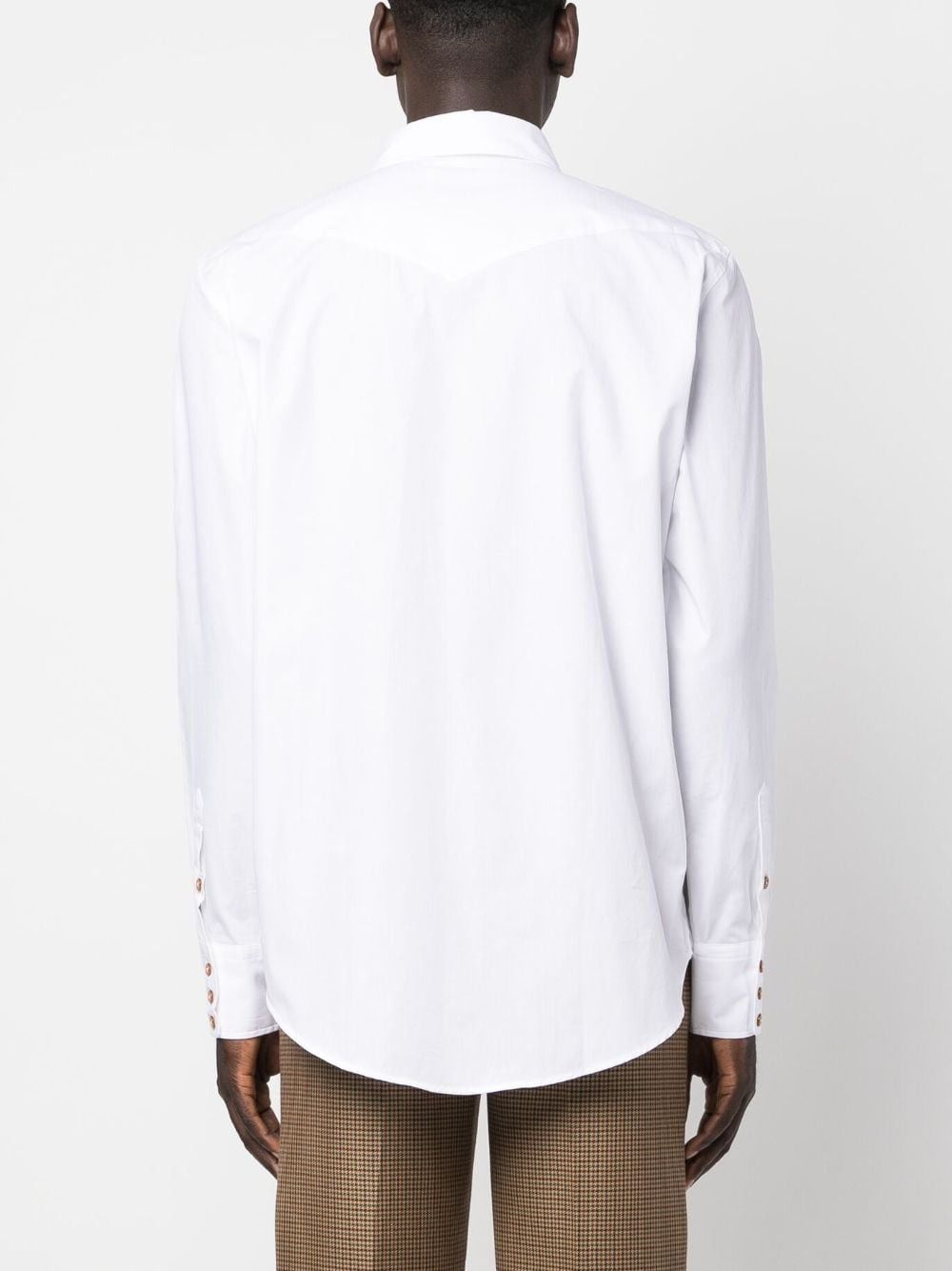 Vivienne Westwood o1y0525 Logo Solid Color Shirt in White Size US M / EU 48-50 / 2 - 4 Thumbnail