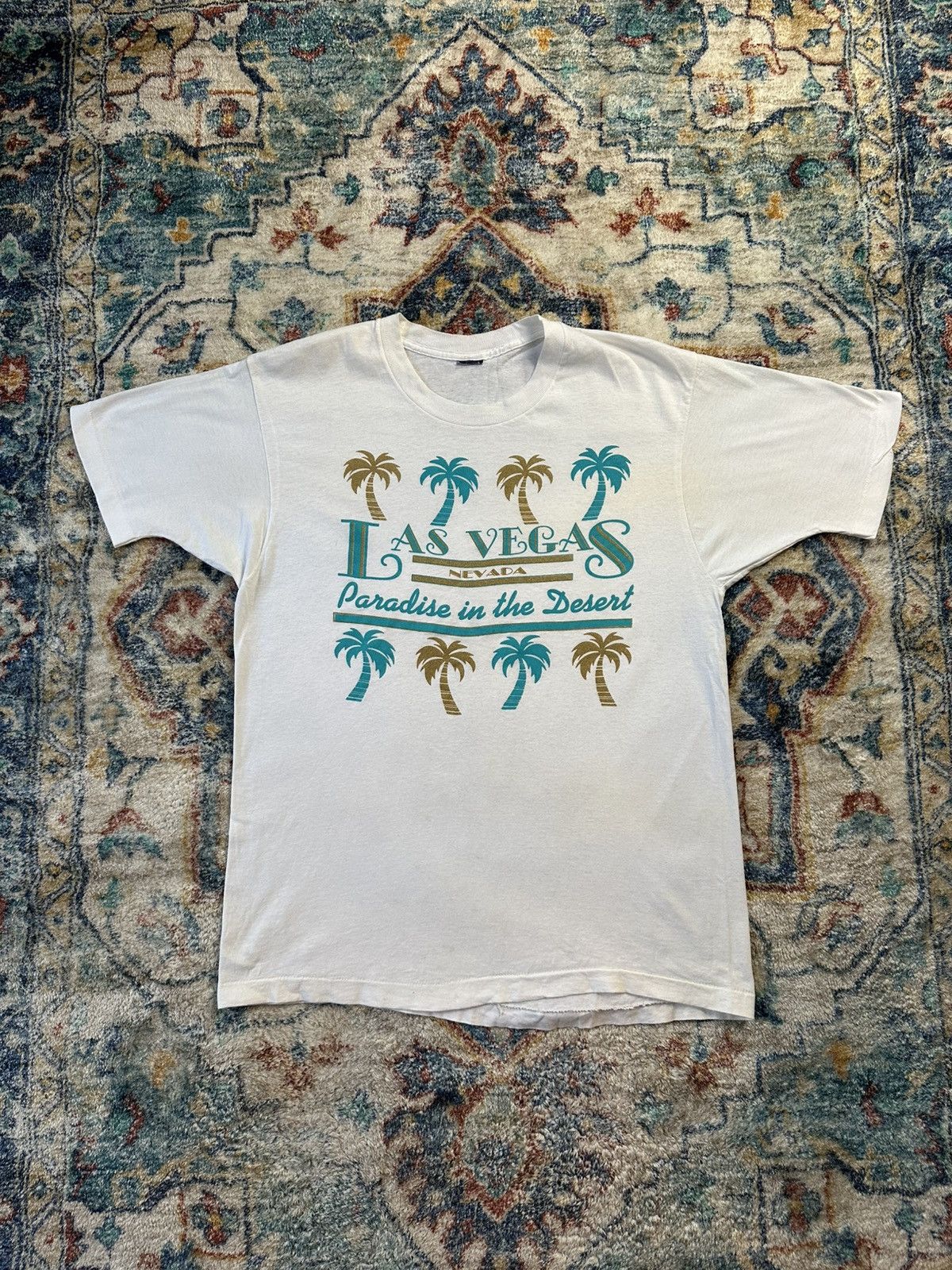 Vintage Vintage 1980s Las Vegas Palm Trees T-shirt Large Size US L / EU 52-54 / 3 - 1 Thumbnail
