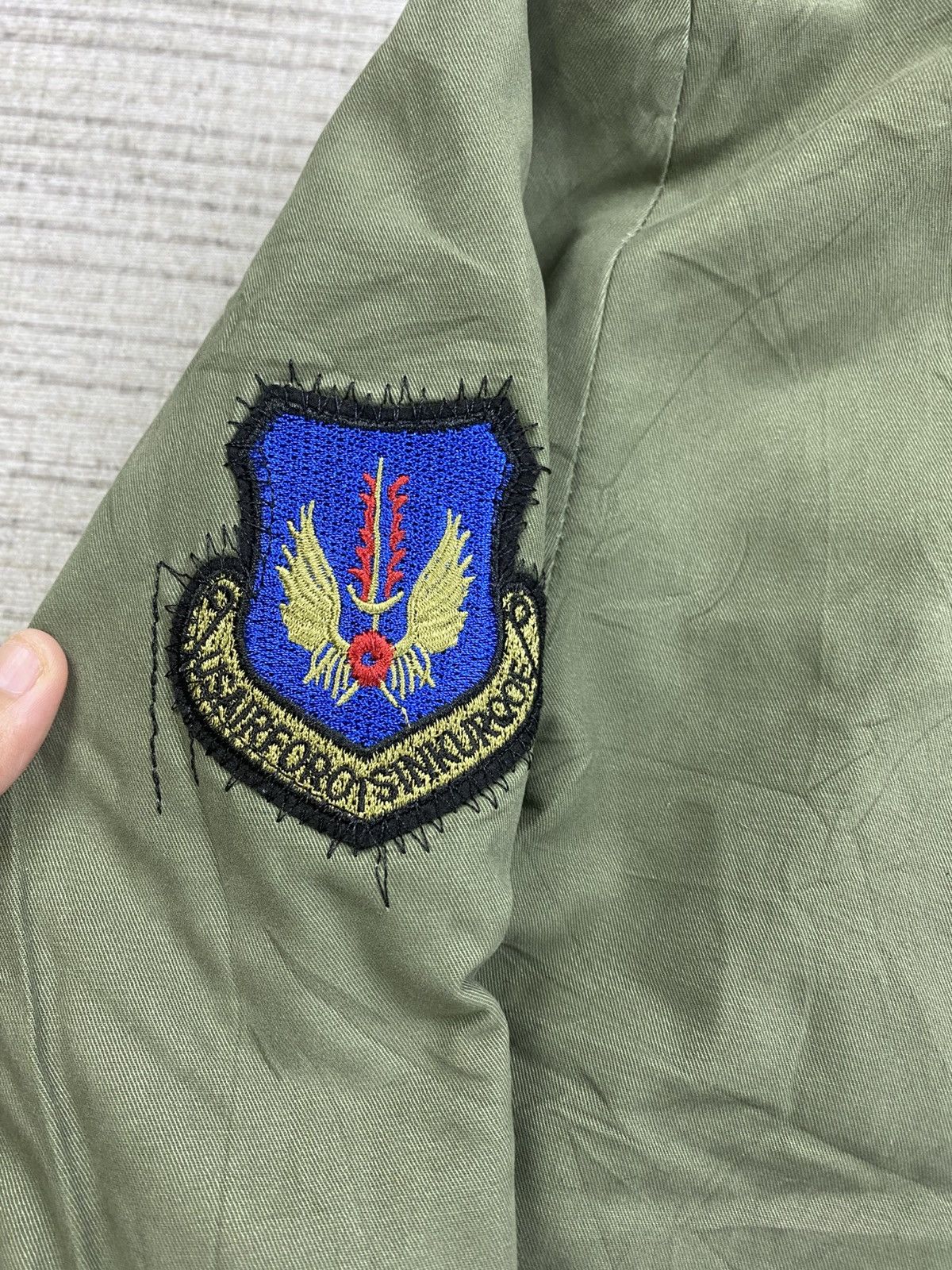 Vintage Vintage US Army Military Patch Faux Fur Hoodie Jacket Size US L / EU 52-54 / 3 - 8 Thumbnail
