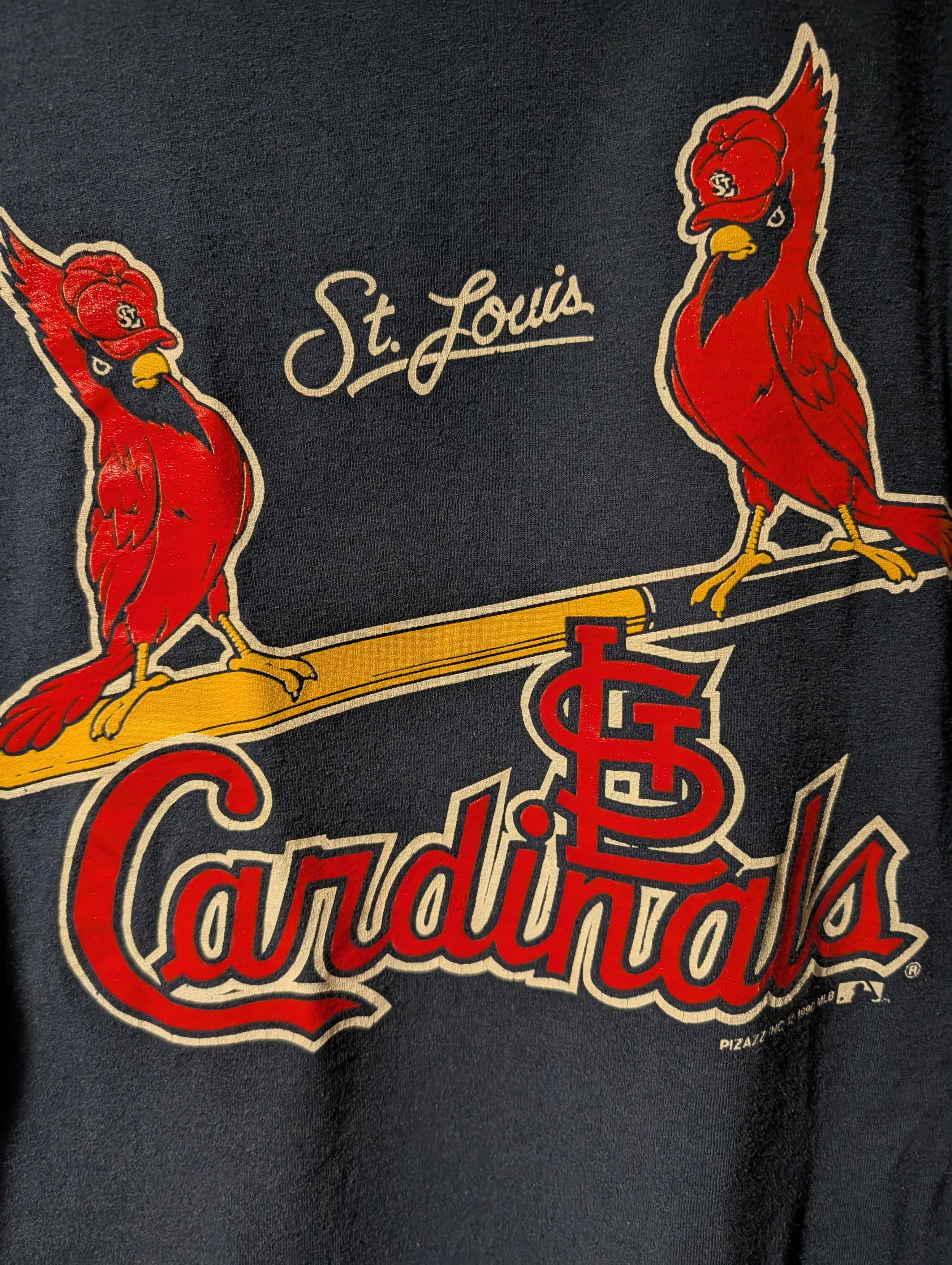 MLB Vintage 1990 St. Louis Cardinals Baseball MLB Logo T-Shirt Size US L / EU 52-54 / 3 - 2 Thumbnail