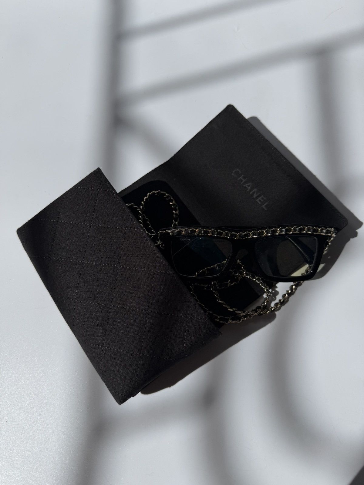 Chanel Chanel Rectangular Coco Mark Chain Sunglasses Size ONE SIZE - 10 Thumbnail