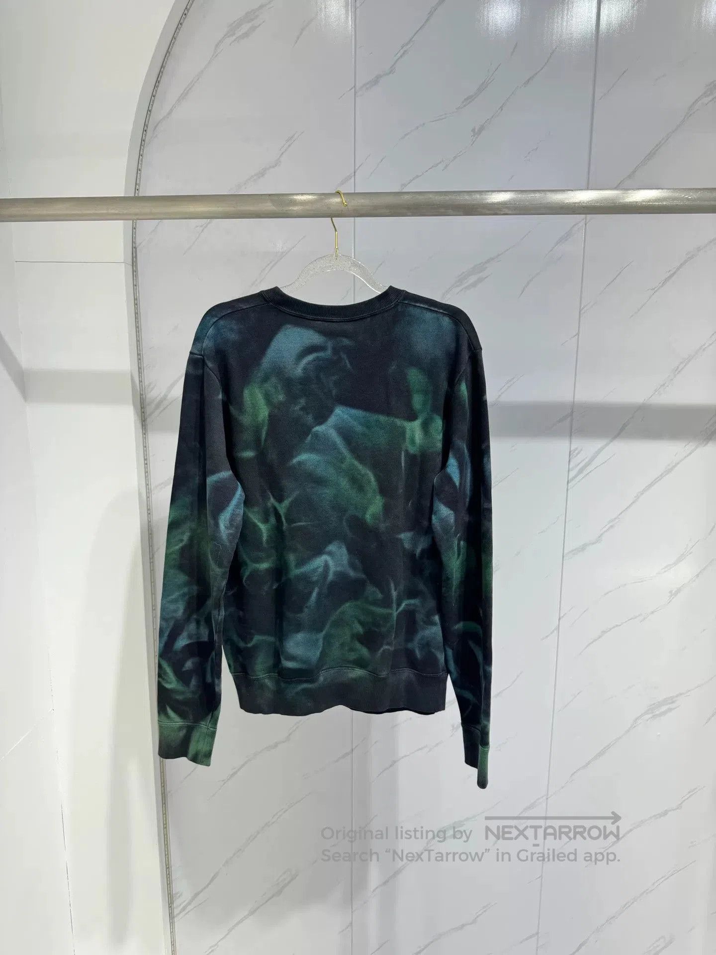 Saint Laurent Paris Saint Laurent SLP Green Tie-Dye Long-Sleeve T-Shirt. Size US S / EU 44-46 / 1 - 2 Thumbnail