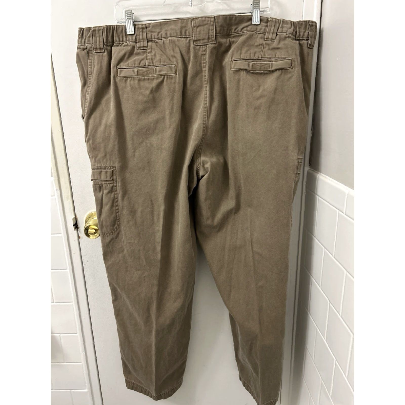 Vintage LL Bean Cargo Pants Mens 44x30 Brown Cotton Relaxed Straight Leg Trousers 240793 Size US 44 / EU 60 - 7 Thumbnail