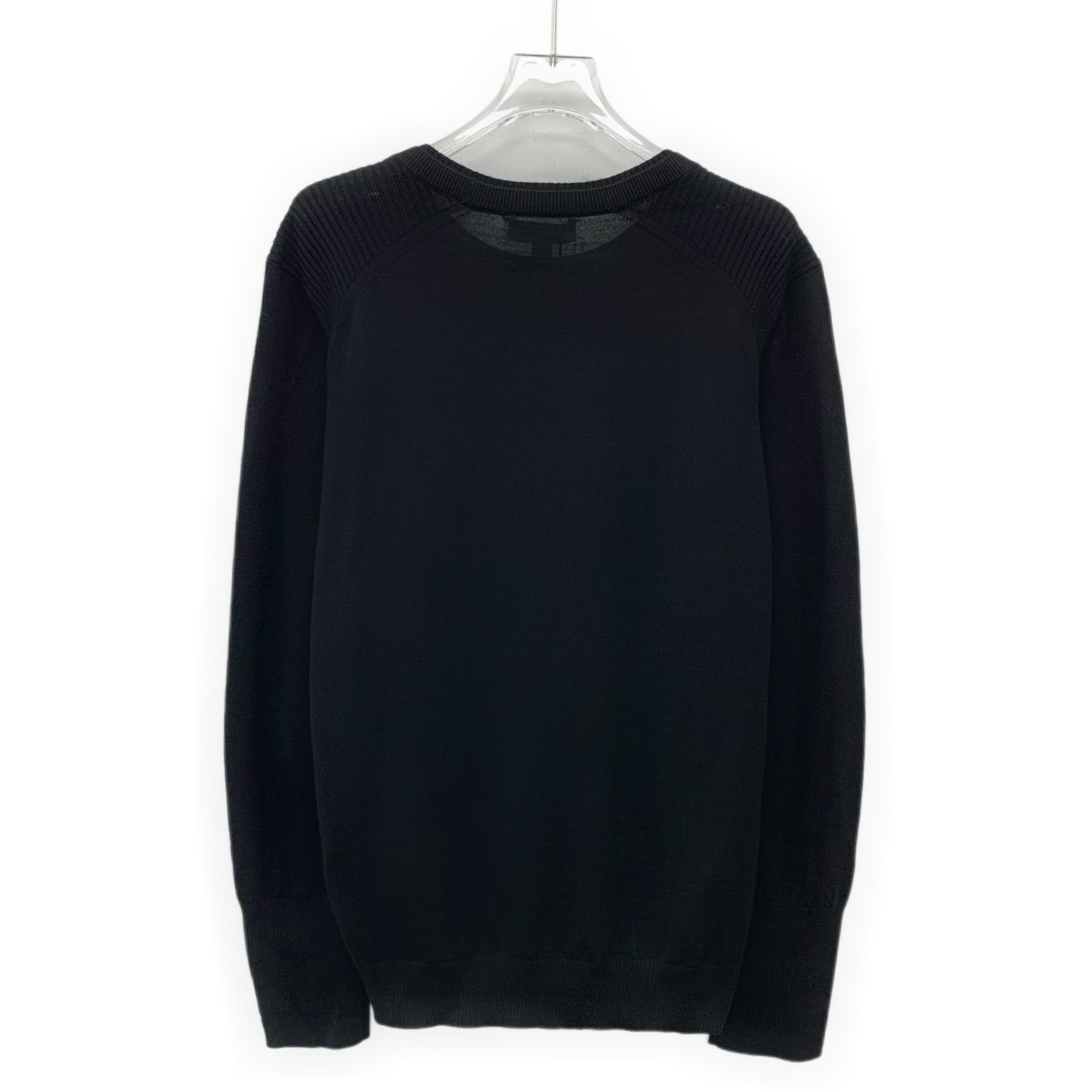 Burberry Burberry Check Panel Wool Knit Sweater Black (L) Size US L / EU 52-54 / 3 - 2 Thumbnail