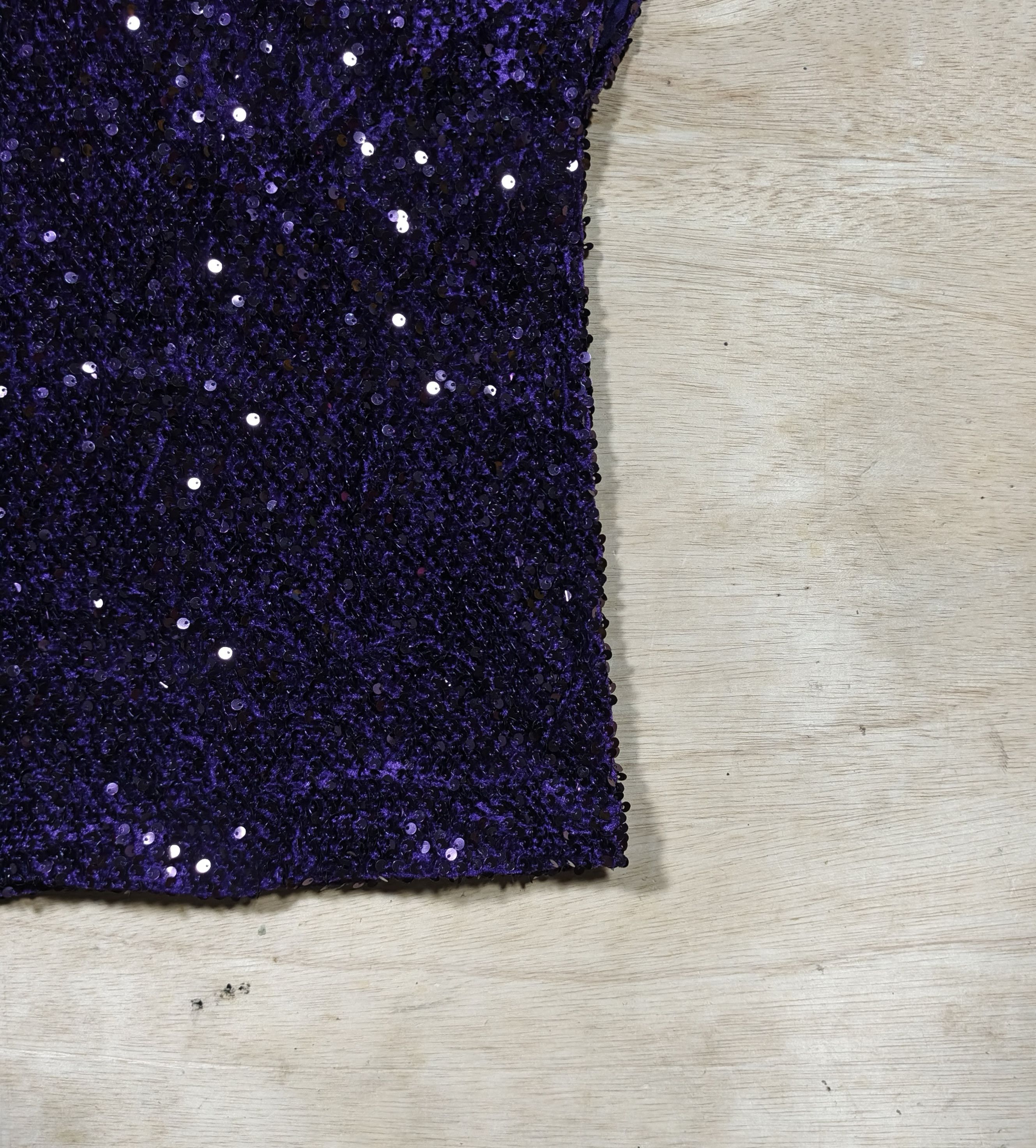 Jennifer Lopez Jennifer Lopez Purple Sequin Cap Sleeve Top Size XS / US 0-2 / IT 36-38 - 10 Thumbnail
