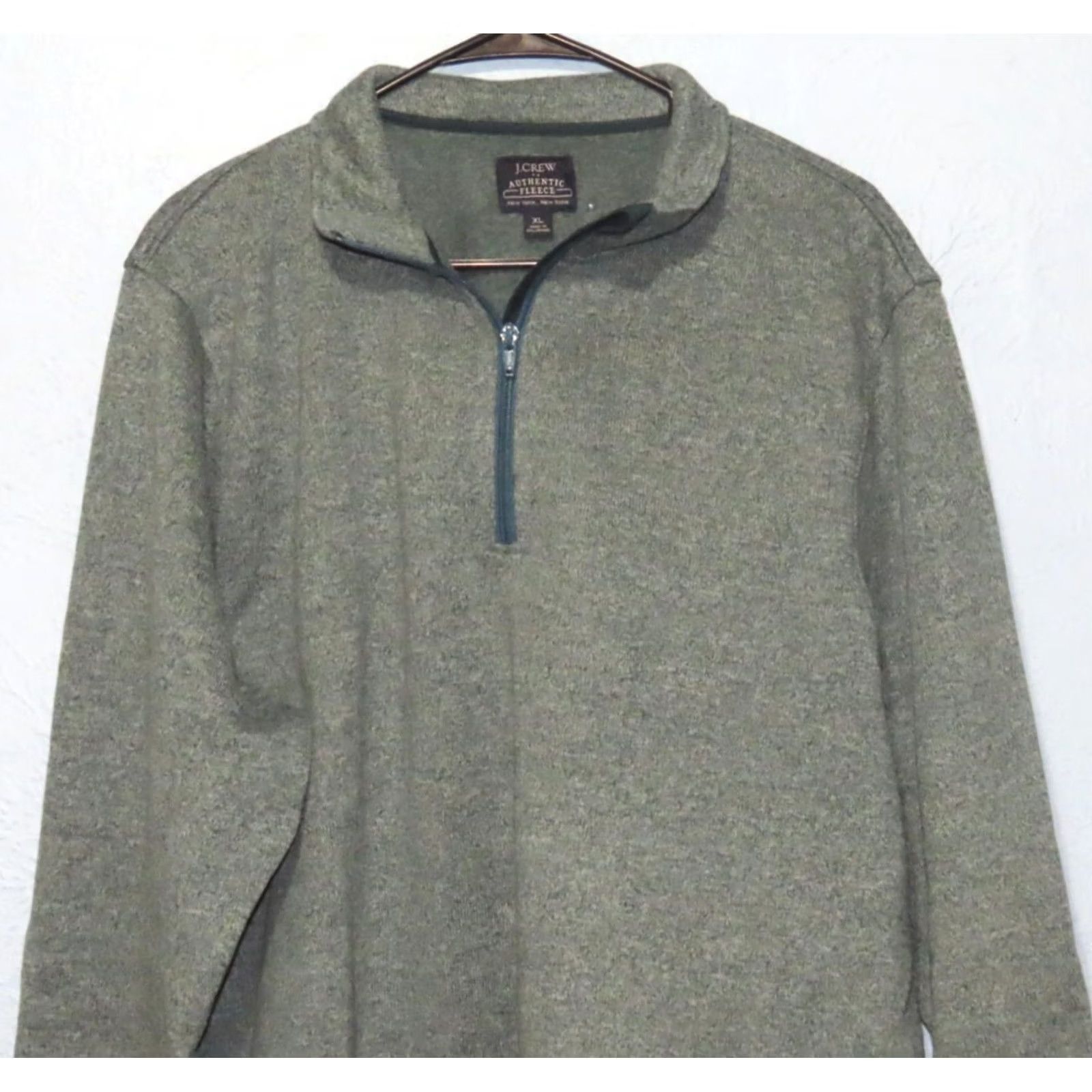 J.Crew J.CREW Authentic Sweater Men XL Marled Fleece Mock Neck Pullover Green Long Sleeve Mock Neck Casual Knit Pullover Regular Fit Knit XS? Size US XL / EU 56 / 4 - 3 Thumbnail