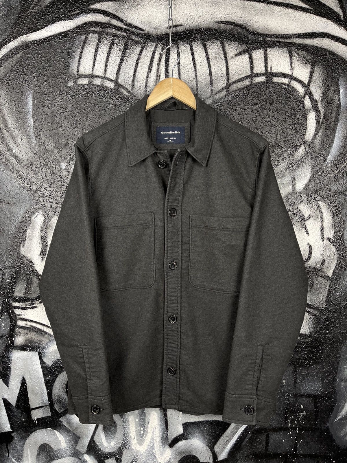 Abercrombie & Fitch Abercrombie & Fitch Grey Cotton Overshot Jacket Men’s Size M Size US M / EU 48-50 / 2 - 4 Thumbnail