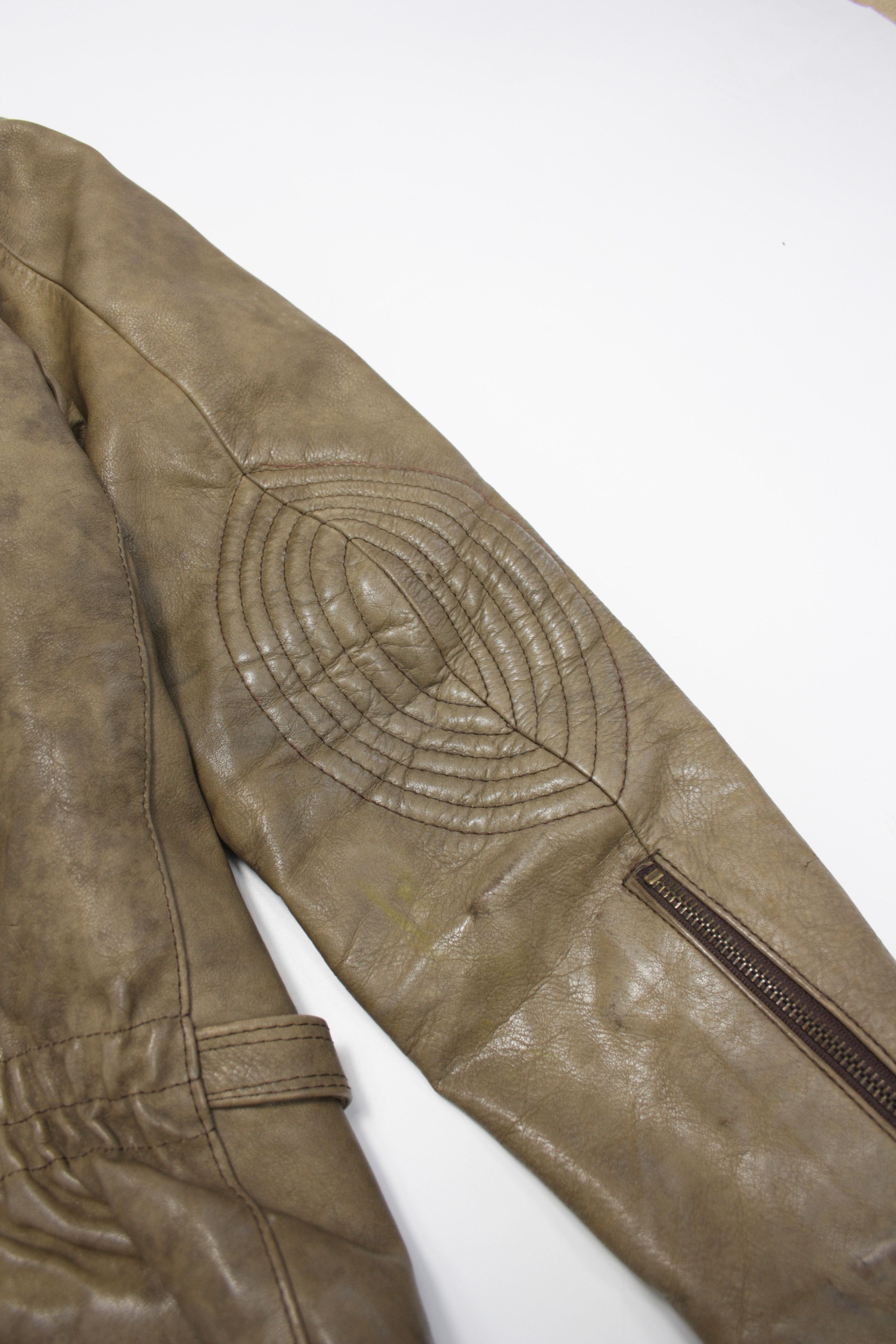 Vintage Damen 70s-80s Vintage Asymmetrical Leather Biker Jacket Size XL / US 12-14 / IT 48-50 - 7 Thumbnail