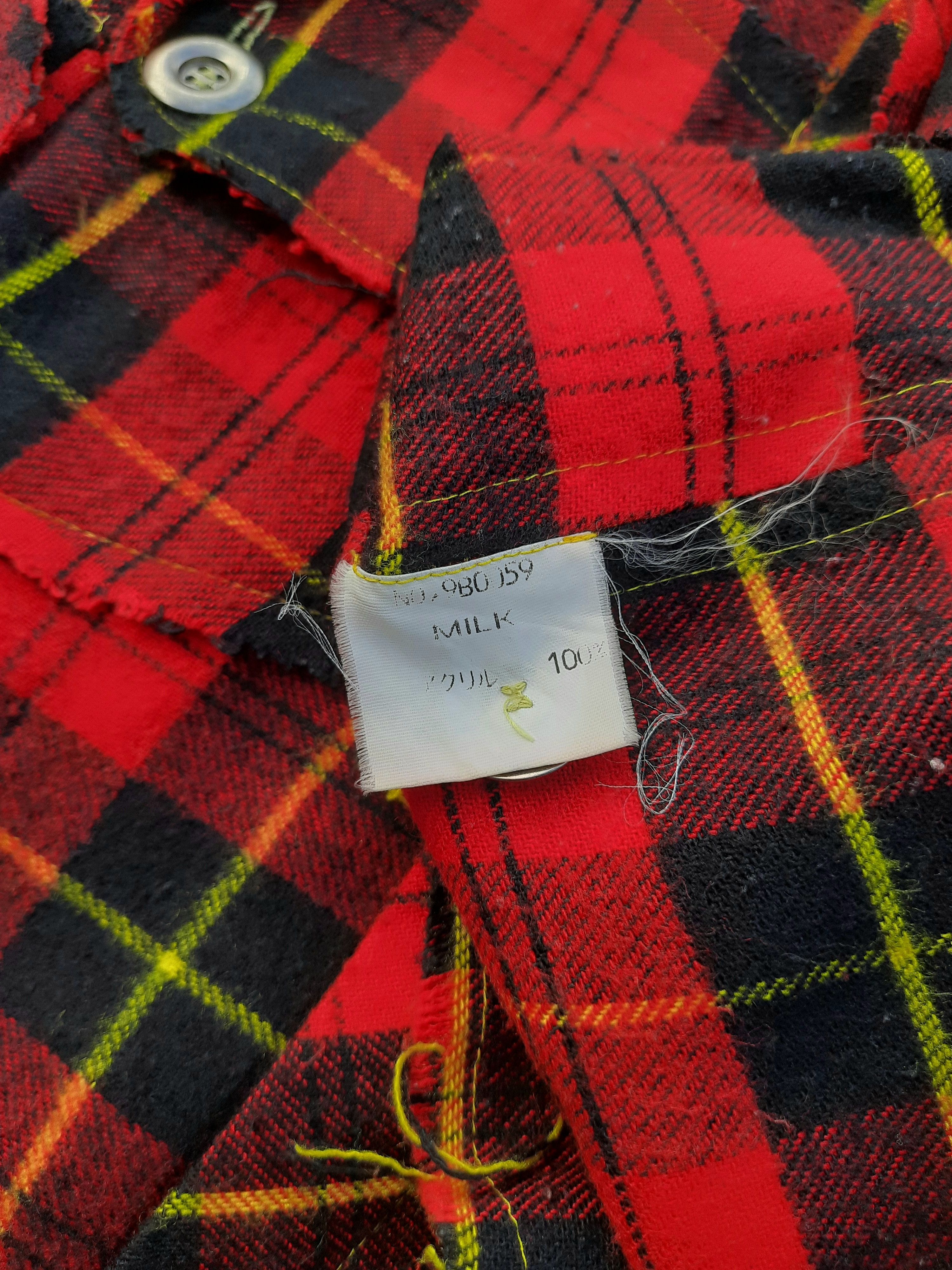Japanese Brand MILK BOY Red Check Jacket Size US M / EU 48-50 / 2 - 4 Thumbnail