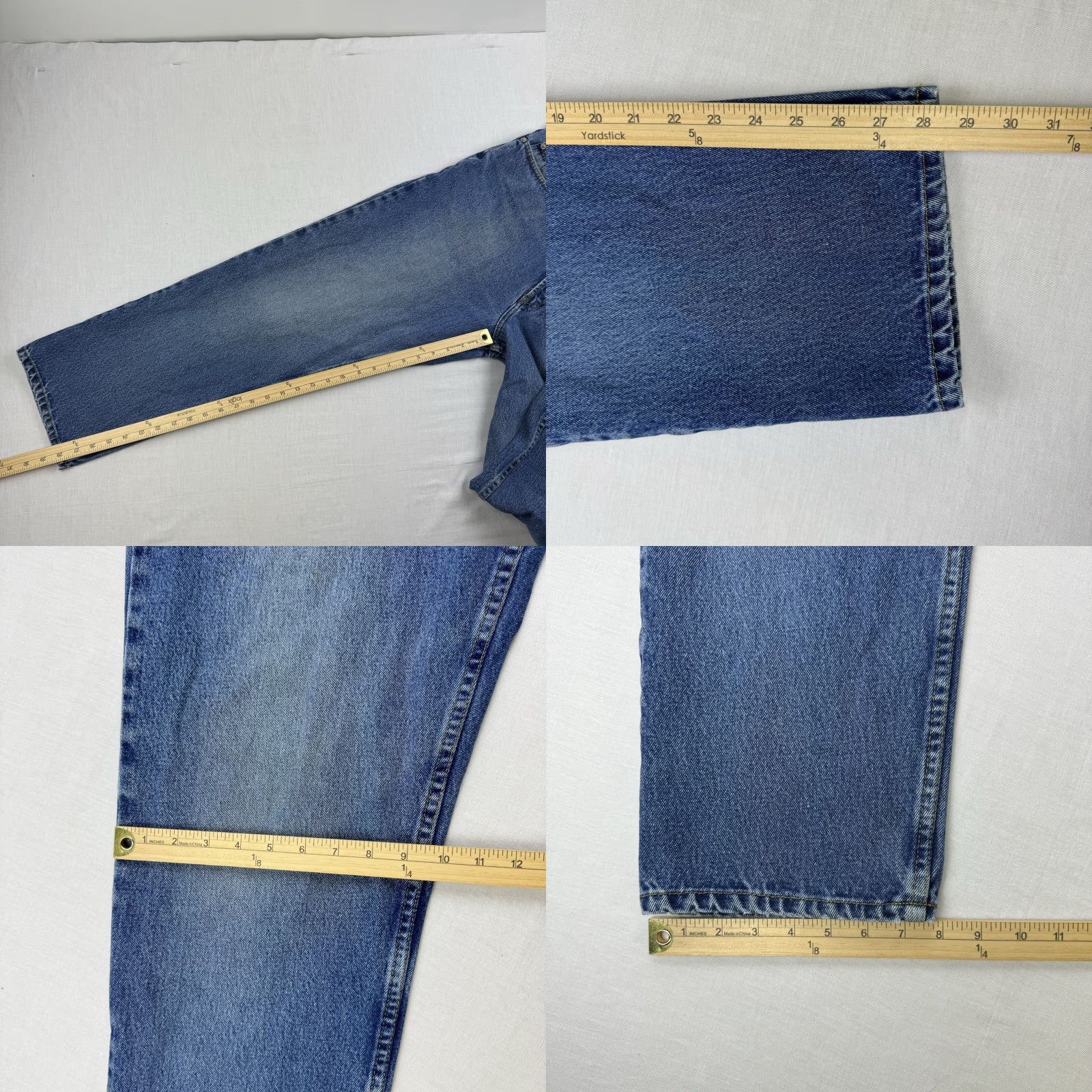 Vintage VINTAGE Full Blue Jeans Adult 34x30 Blue Straight Leg Grunge Y2K Workwear Urban Jeans Men Regular blue 34 30 Size US 34 / EU 50 - 8 Thumbnail