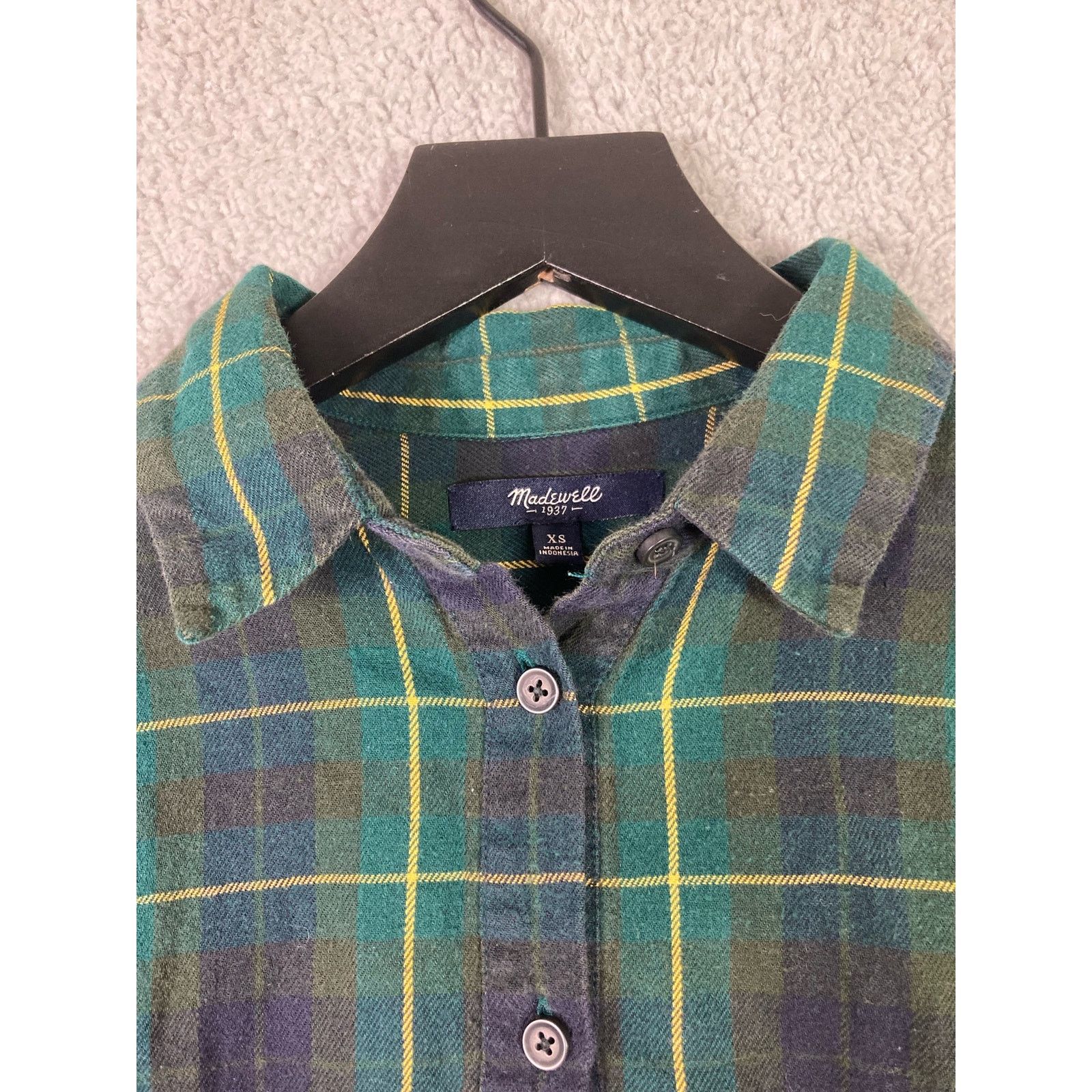 Madewell Madewell Plaid Oversized Shirt XS Womens Green Cozy Fall Size XS / US 0-2 / IT 36-38 - 10 Thumbnail