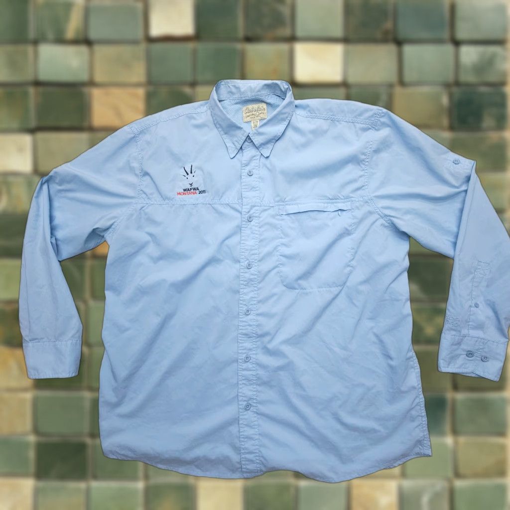 Vintage Cabelas Shirt Mens XL Vented Button Down Fishing Long Sleeve Montana Hiking Size US XL / EU 56 / 4 - 1 Thumbnail
