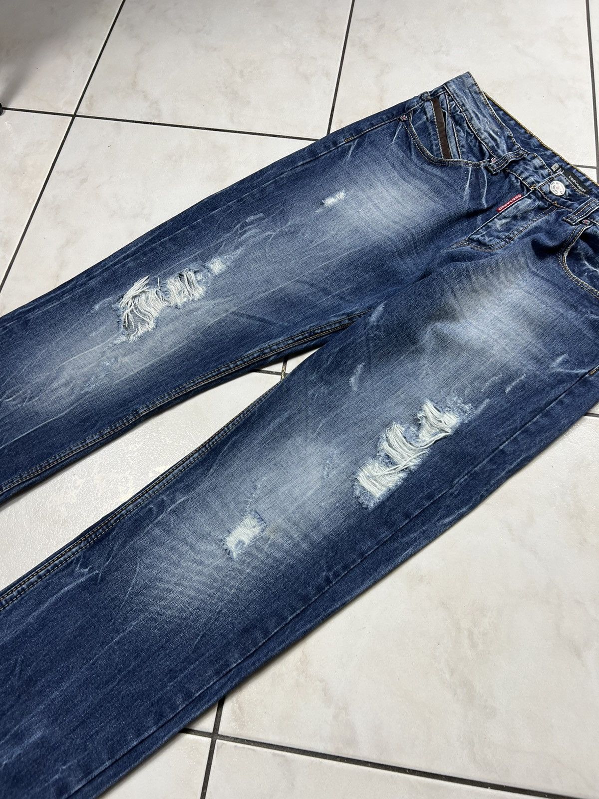 Dsquared2 Vintage 90s Dsquared2 distressed denim ripped jeans pants Size US 34 / EU 50 - 8 Thumbnail
