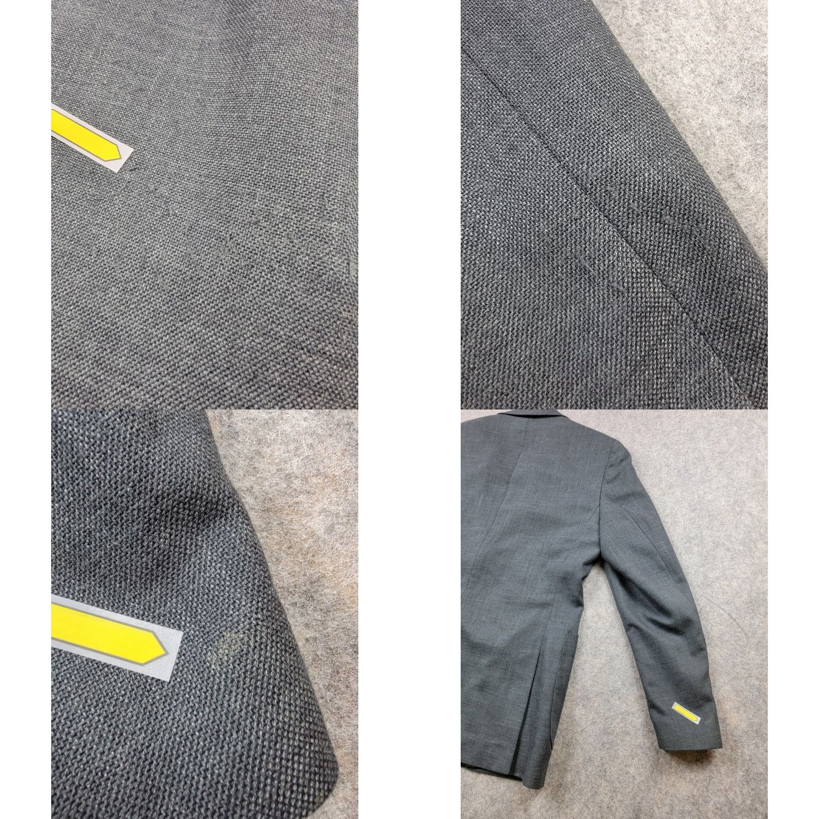 Nautica Nautica Suit Jacket Blazer Mens 38R Gray Double-Vented Linen Polyester Spandex Notch Hooked Two-Button Front Button Style Regular Modern City Classic Size 38R - 9 Thumbnail