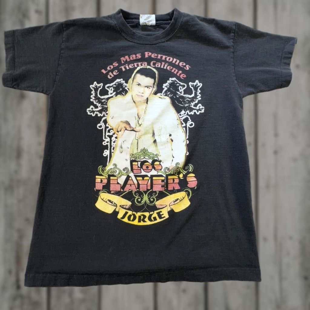 Vintage VINTAGE King Los Player's Shirt Mens Large Black 2000s Band Tee Mens Large Graphic Print Twoteam Back print Size US L / EU 52-54 / 3 - 1 Thumbnail